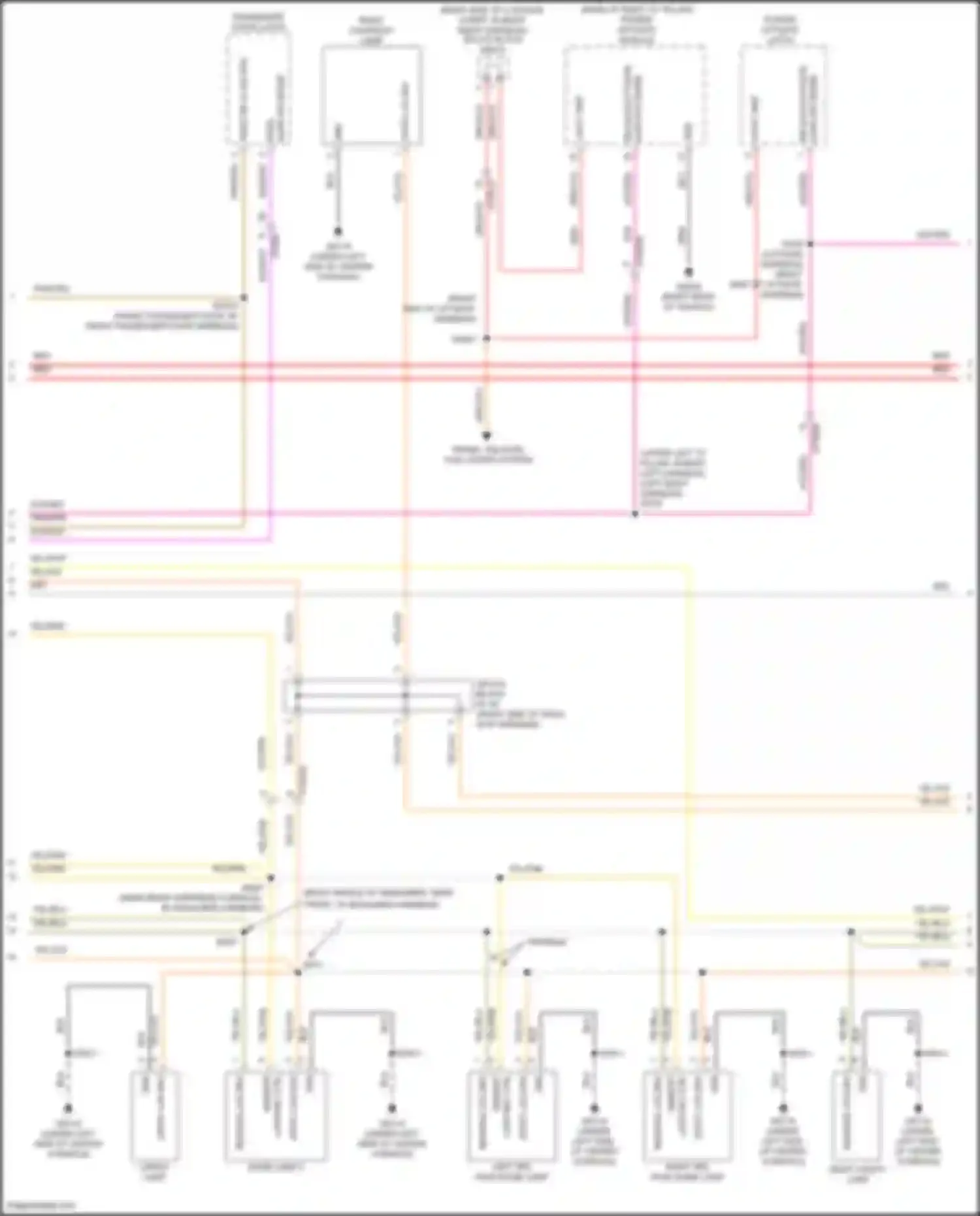 Wiring diagram cargo lamp for Chrysler Pacifica RU facelift (2020-2024) (1 of 2)