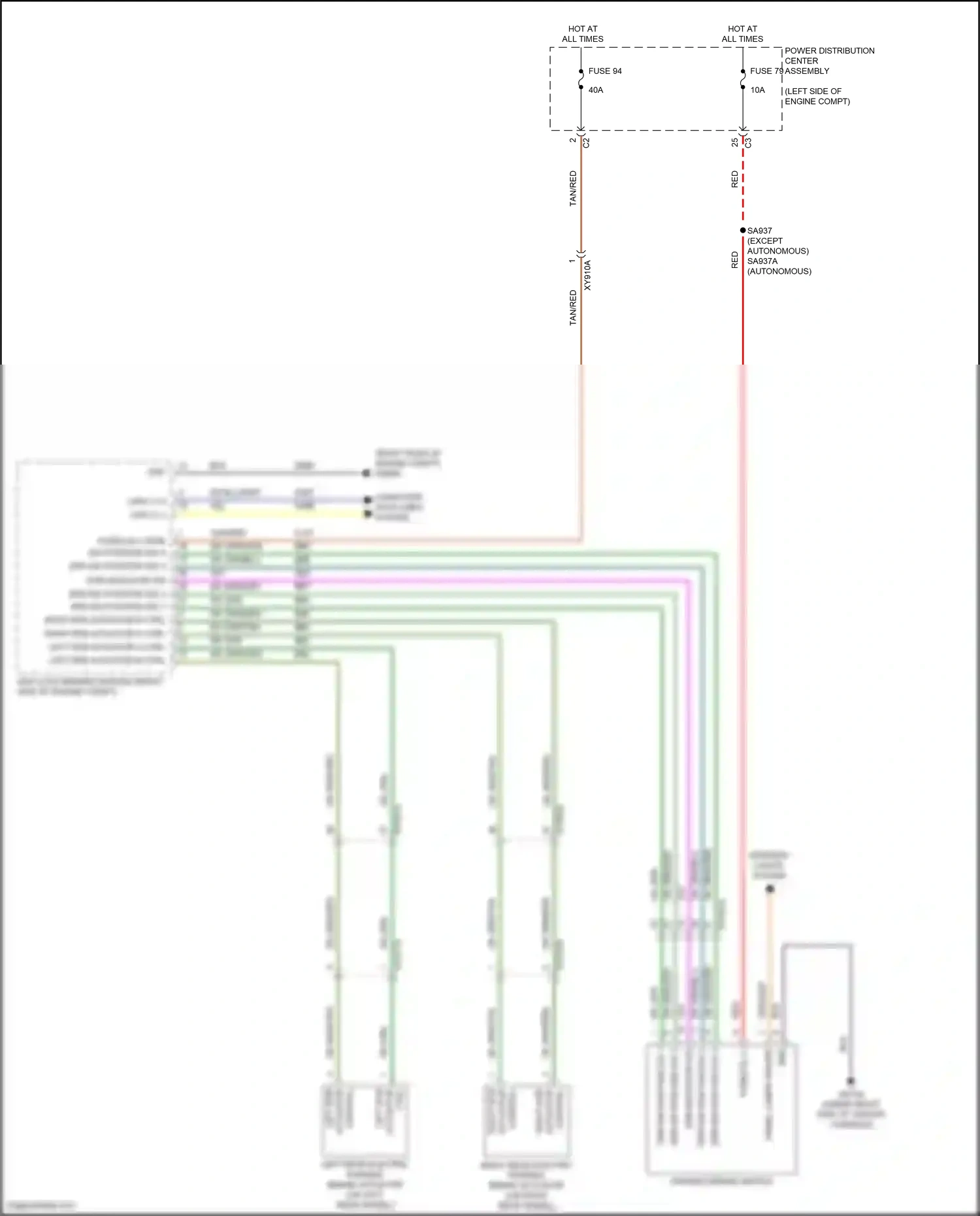 Chrysler Pacifica RU facelift (2020-2024) control wiring diagram  (3 of 3)