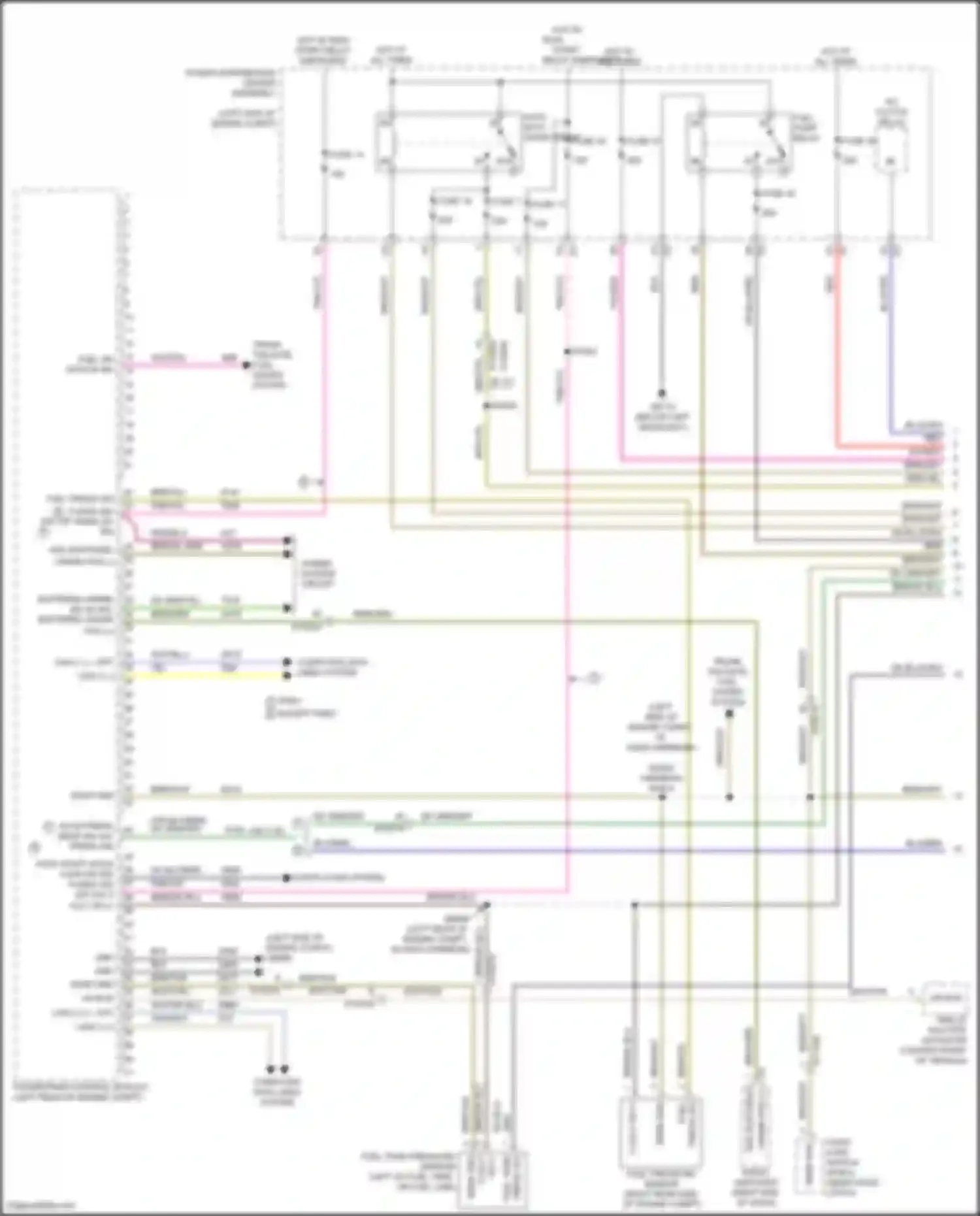 Wiring diagram door locks system for Chrysler Pacifica RU facelift (2020-2024) (10 of 11)