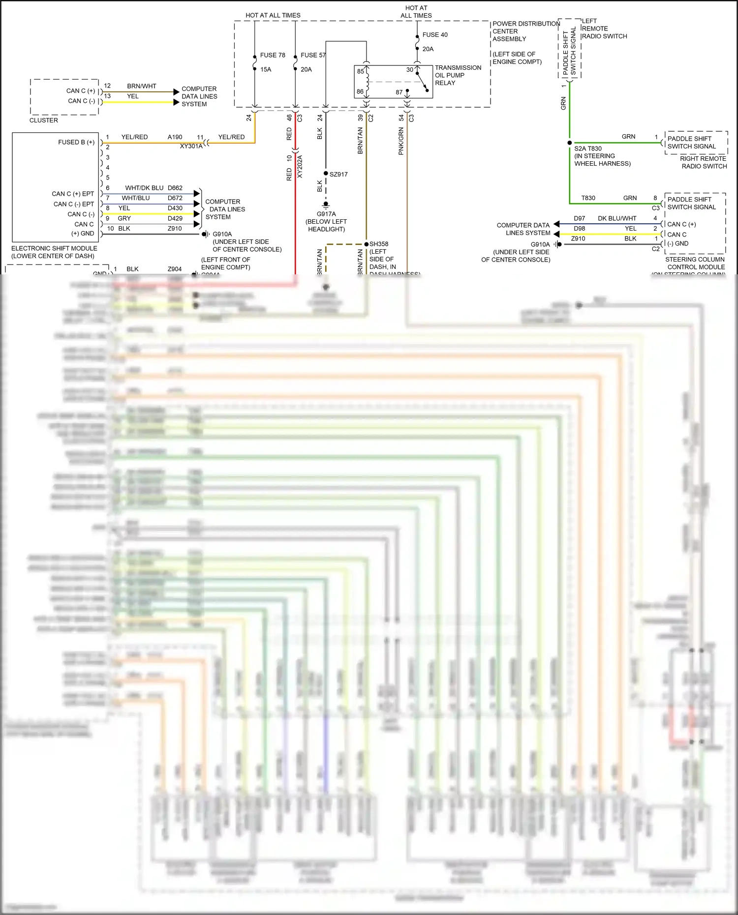 Chrysler Pacifica RU facelift (2020-2024) electric b sensor wiring diagram  (1 of 1)