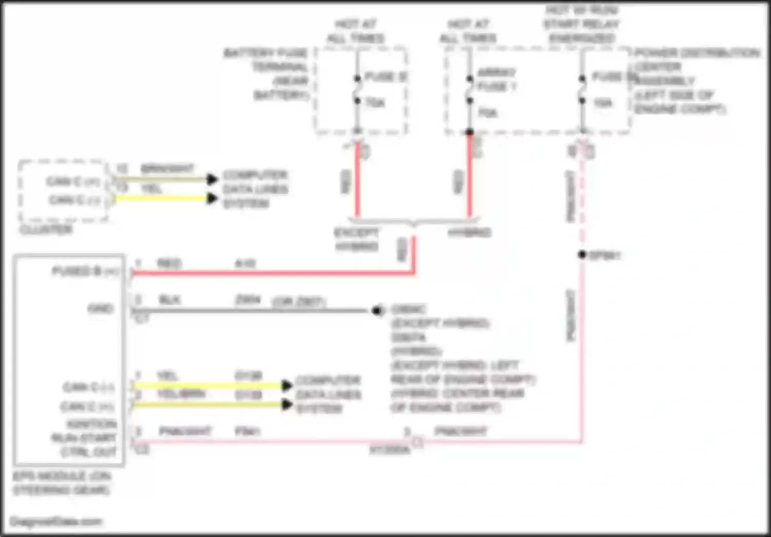 Wiring diagram except hybrid for Chrysler Pacifica RU facelift (2020-2024) (4 of 20)