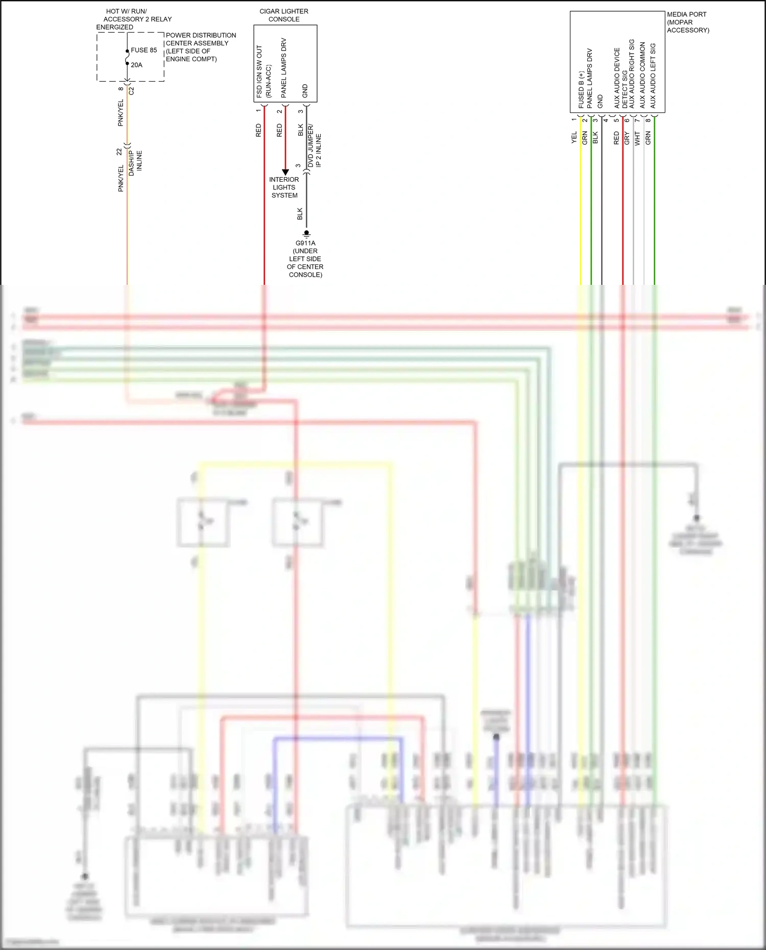 Chrysler Pacifica RU facelift (2020-2024) grn/yel wiring diagram  (8 of 33)