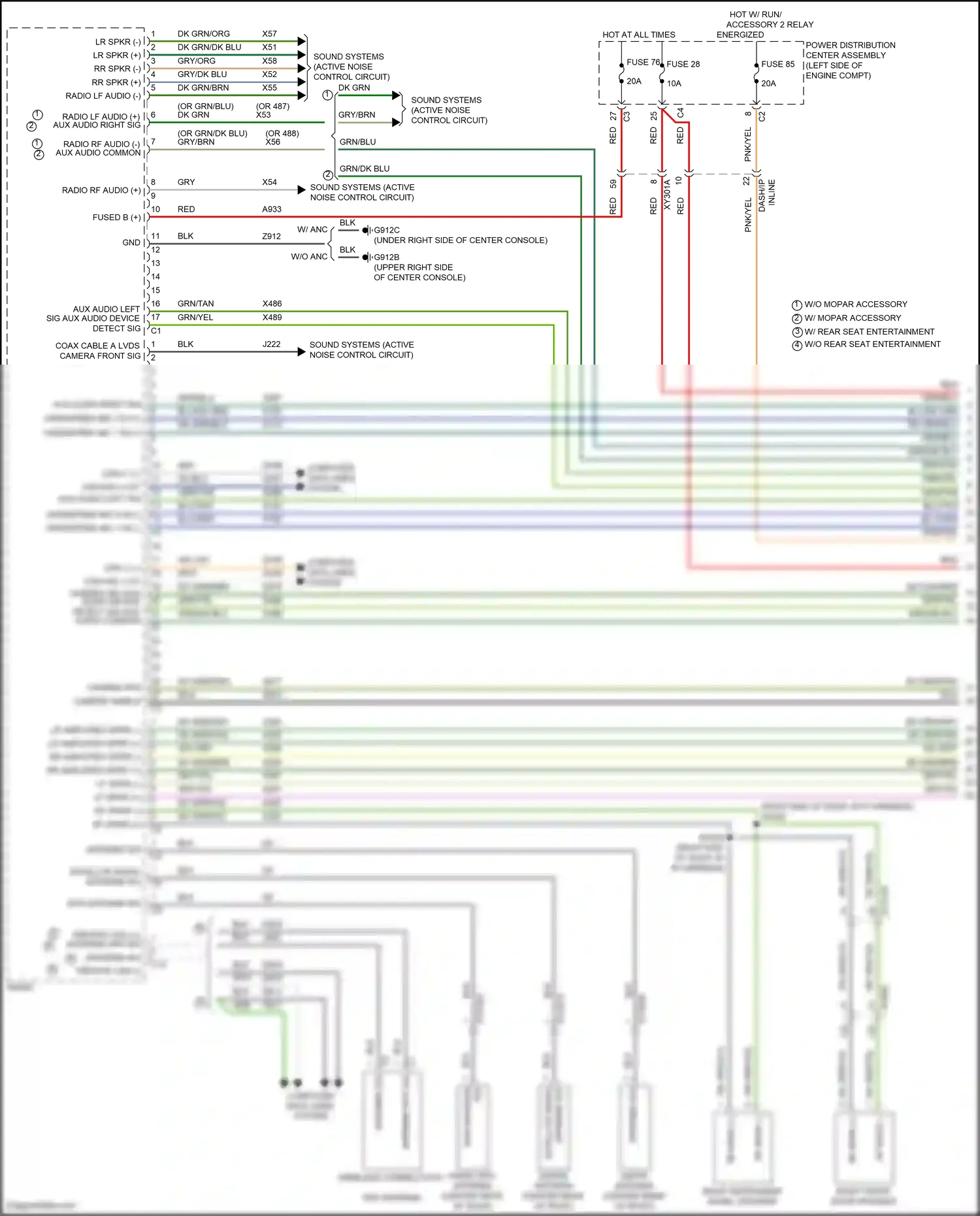 Chrysler Pacifica RU facelift (2020-2024) inline wiring diagram  (1 of 7)
