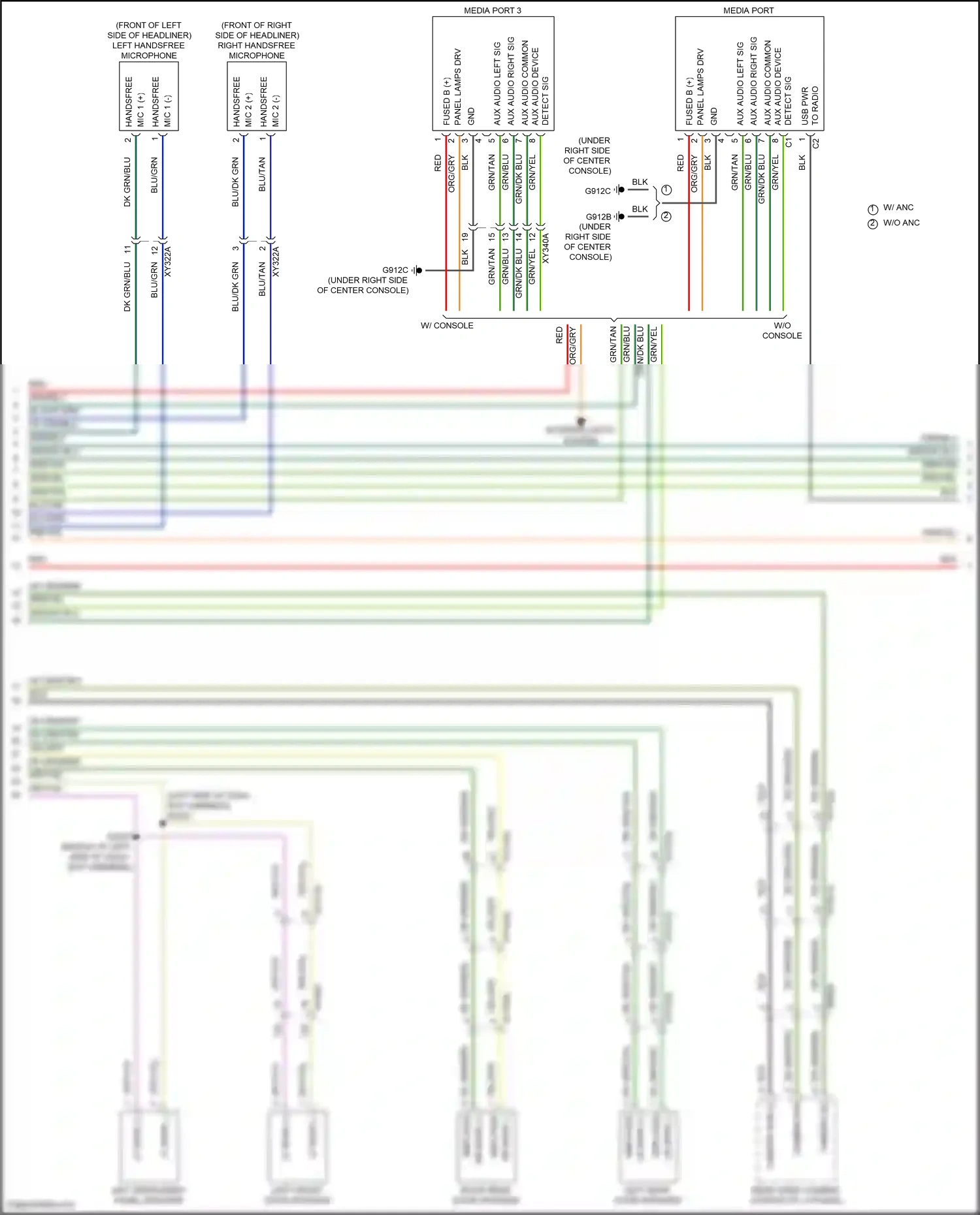 Chrysler Pacifica RU facelift (2020-2024) left front door speaker wiring diagram  (2 of 7)
