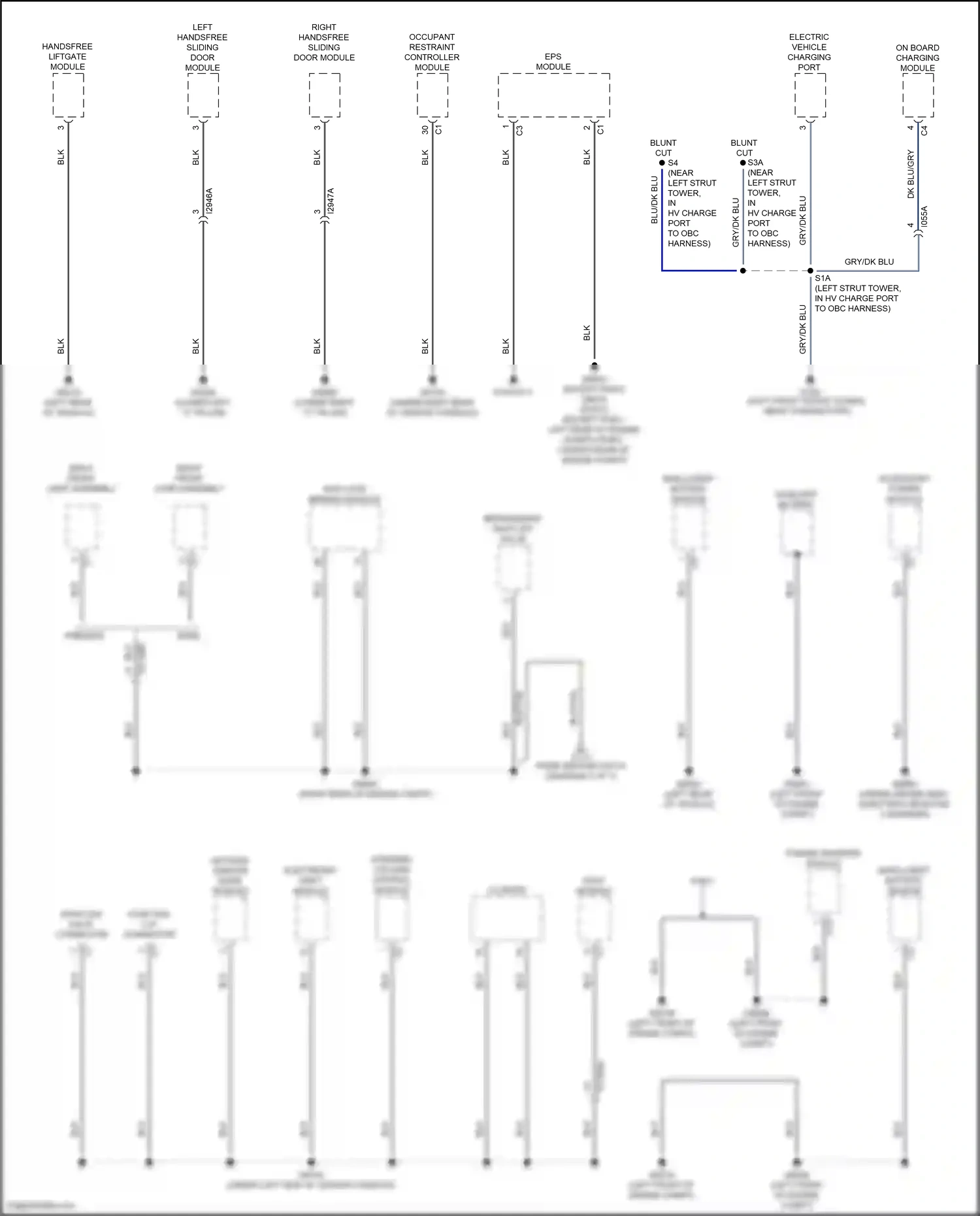 Chrysler Pacifica RU facelift (2020-2024) left handsfree sliding door module wiring diagram  (2 of 3)