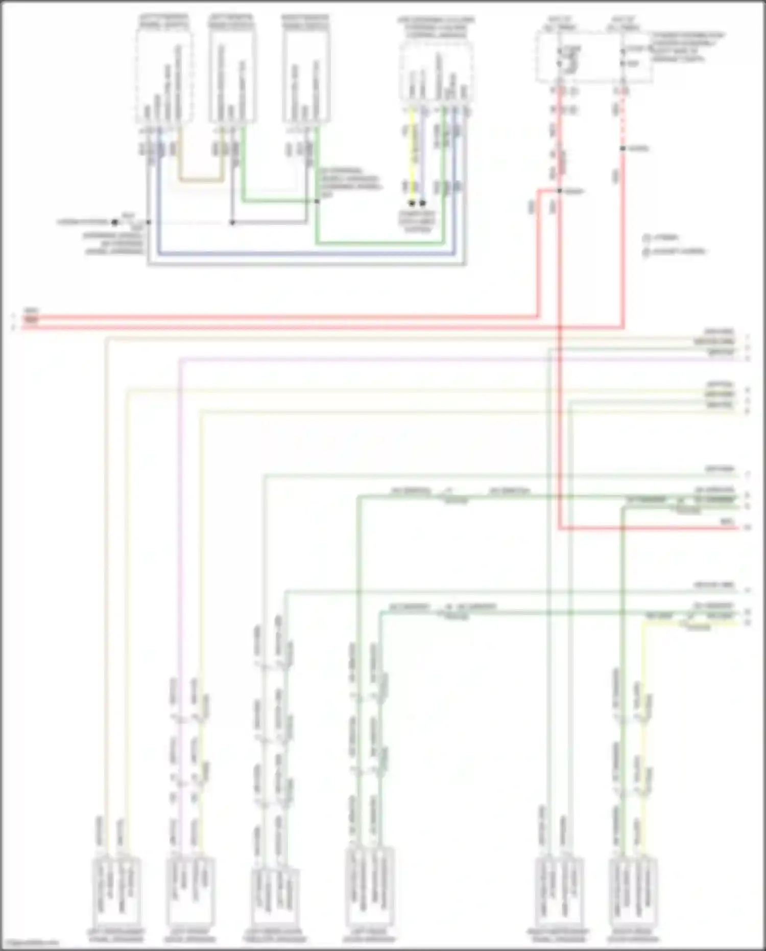 Wiring diagram left rear door speaker for Chrysler Pacifica RU facelift (2020-2024) (4 of 7)