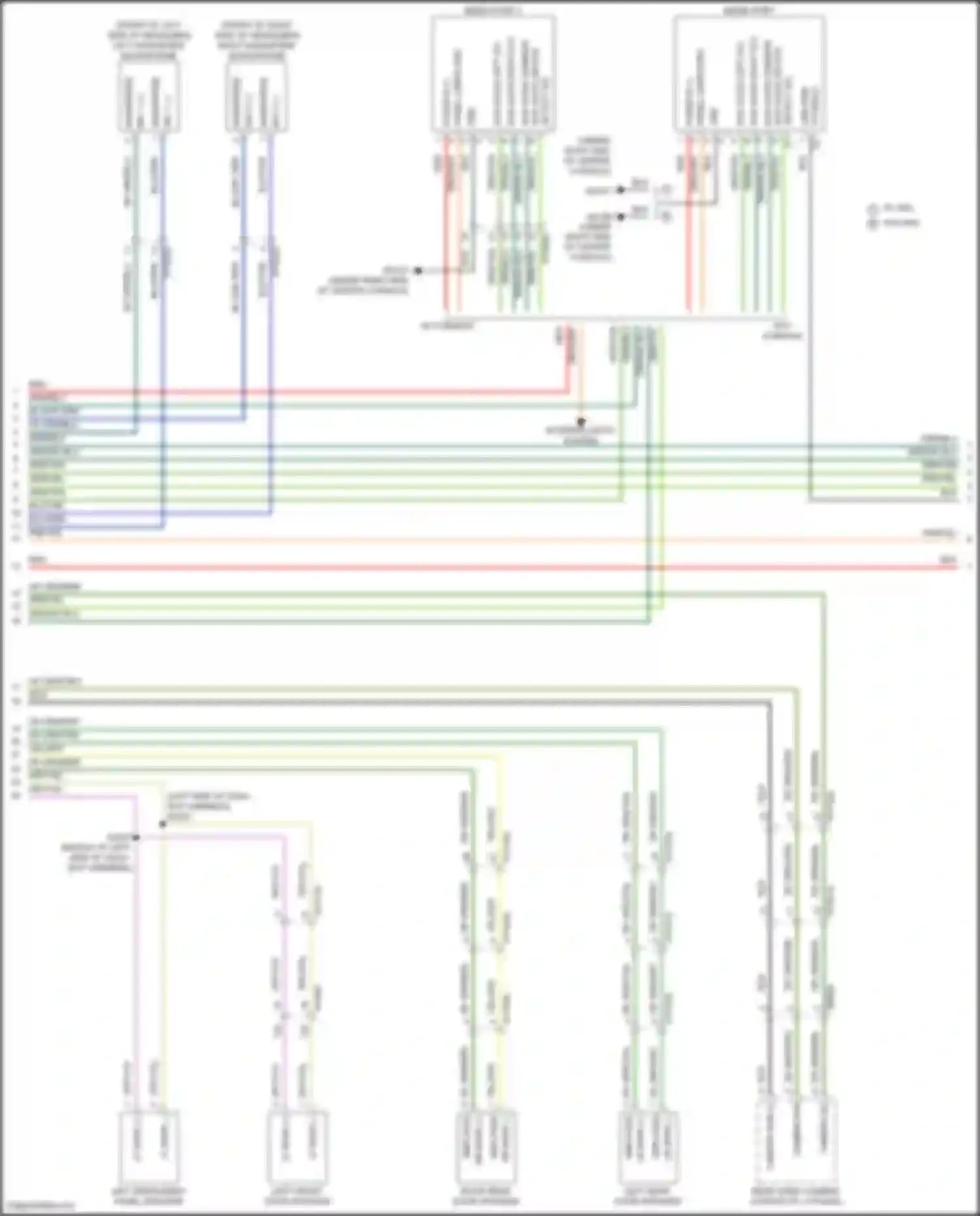 Wiring diagram left rear door speaker for Chrysler Pacifica RU facelift (2020-2024) (2 of 7)