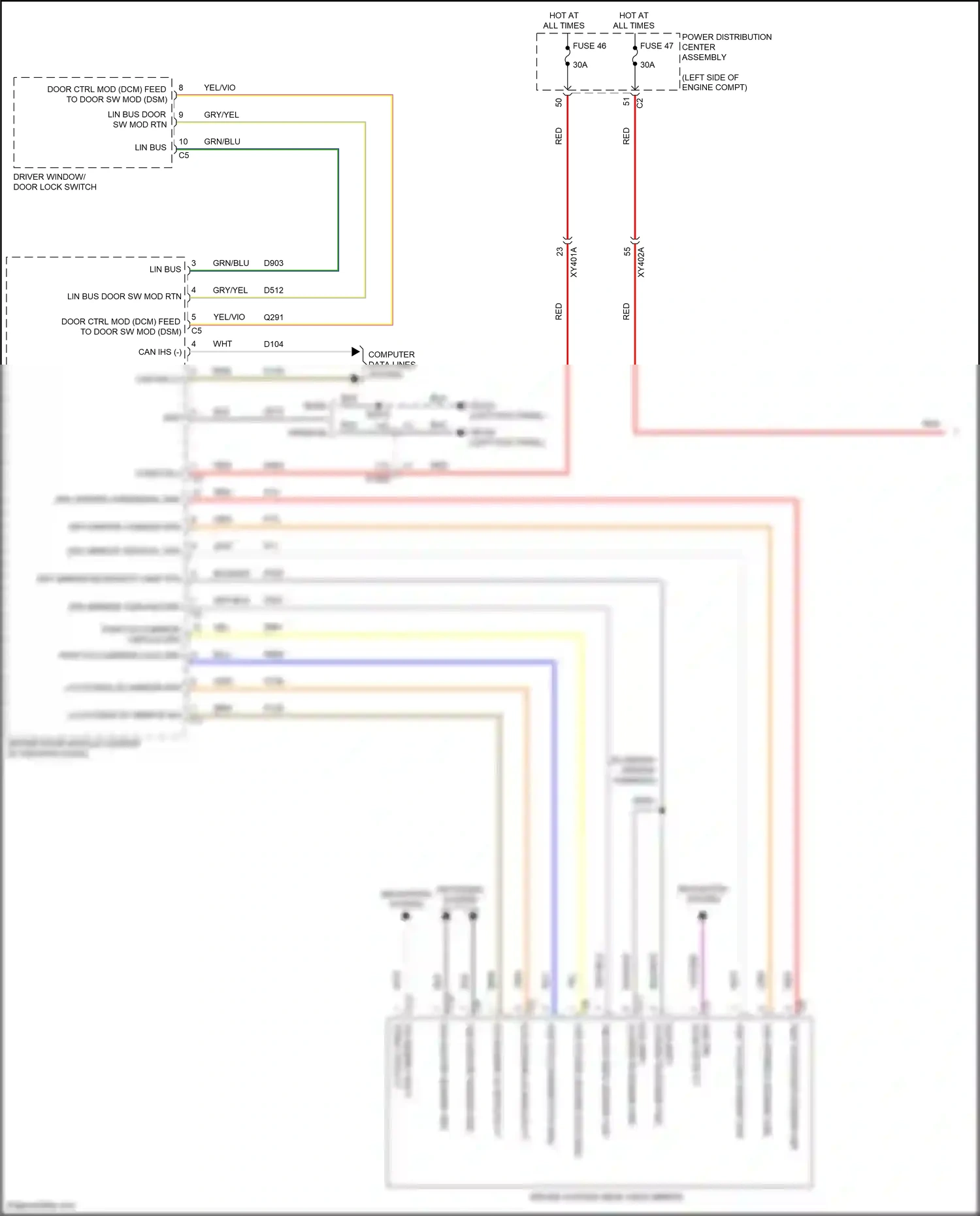 Chrysler Pacifica RU facelift (2020-2024) lh coax cable a wiring diagram  (2 of 2)
