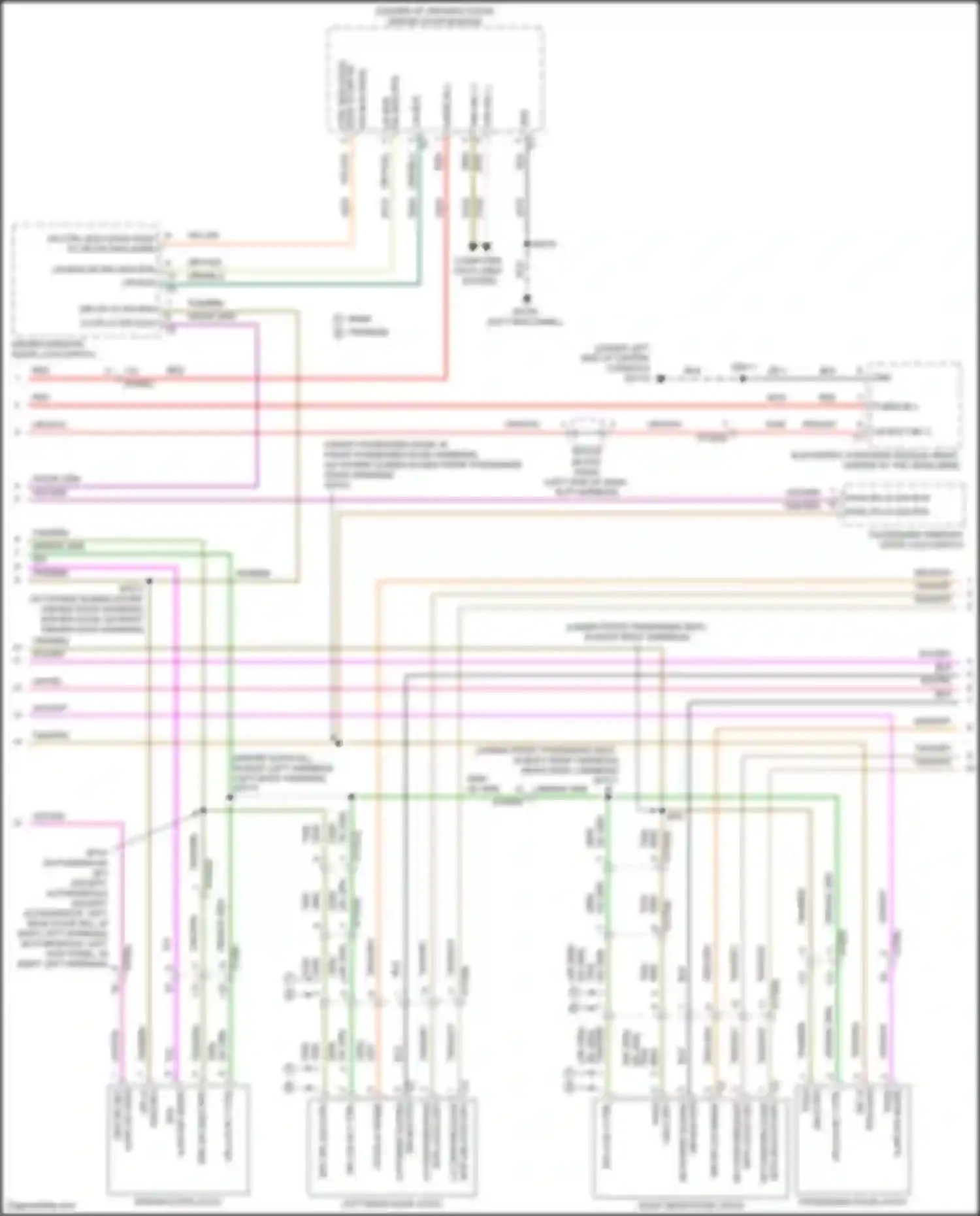 Wiring diagram lh power sliding for Chrysler Pacifica RU facelift (2020-2024) (1 of 4)