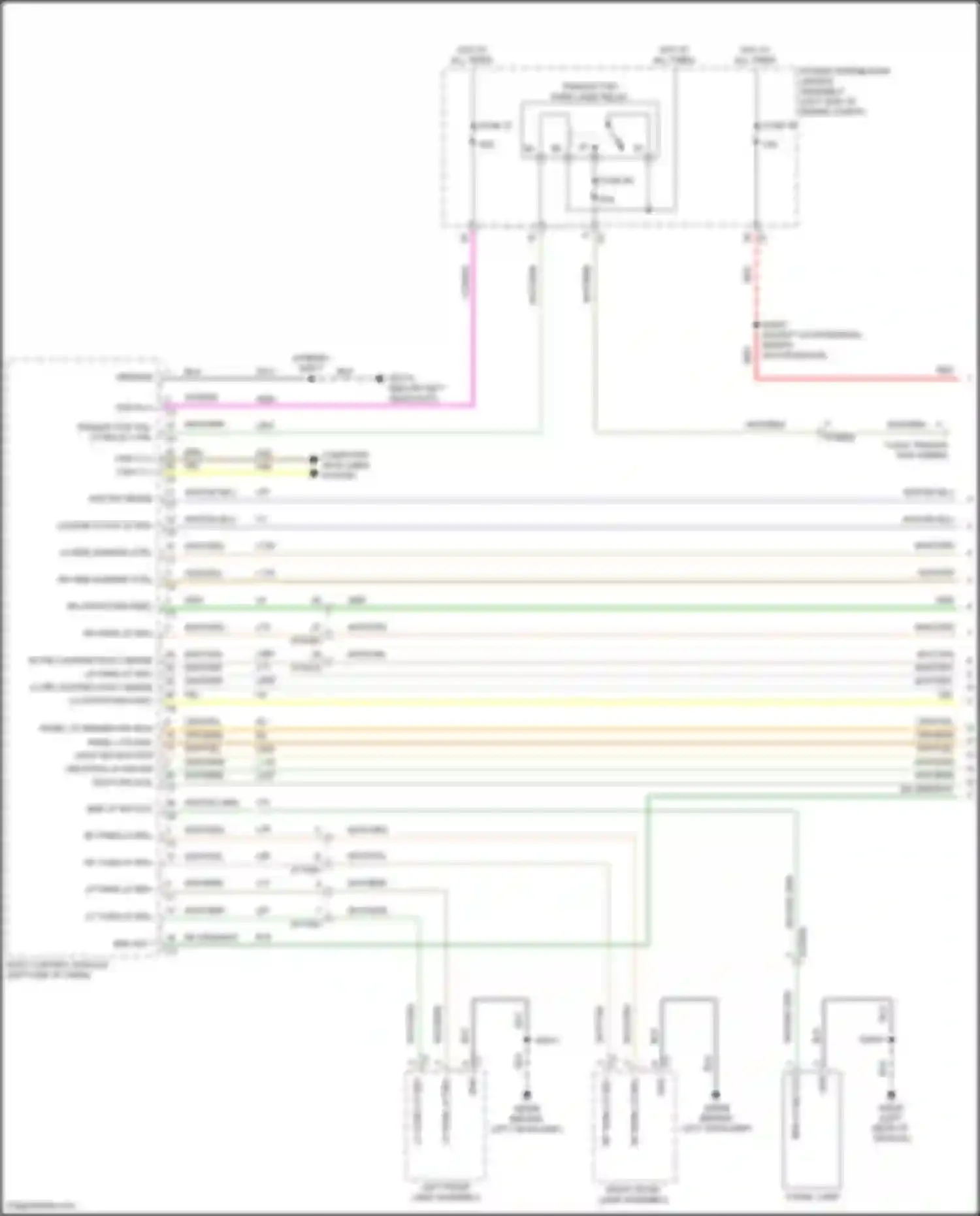 Wiring diagram panel lps drv for Chrysler Pacifica RU facelift (2020-2024) (3 of 6)