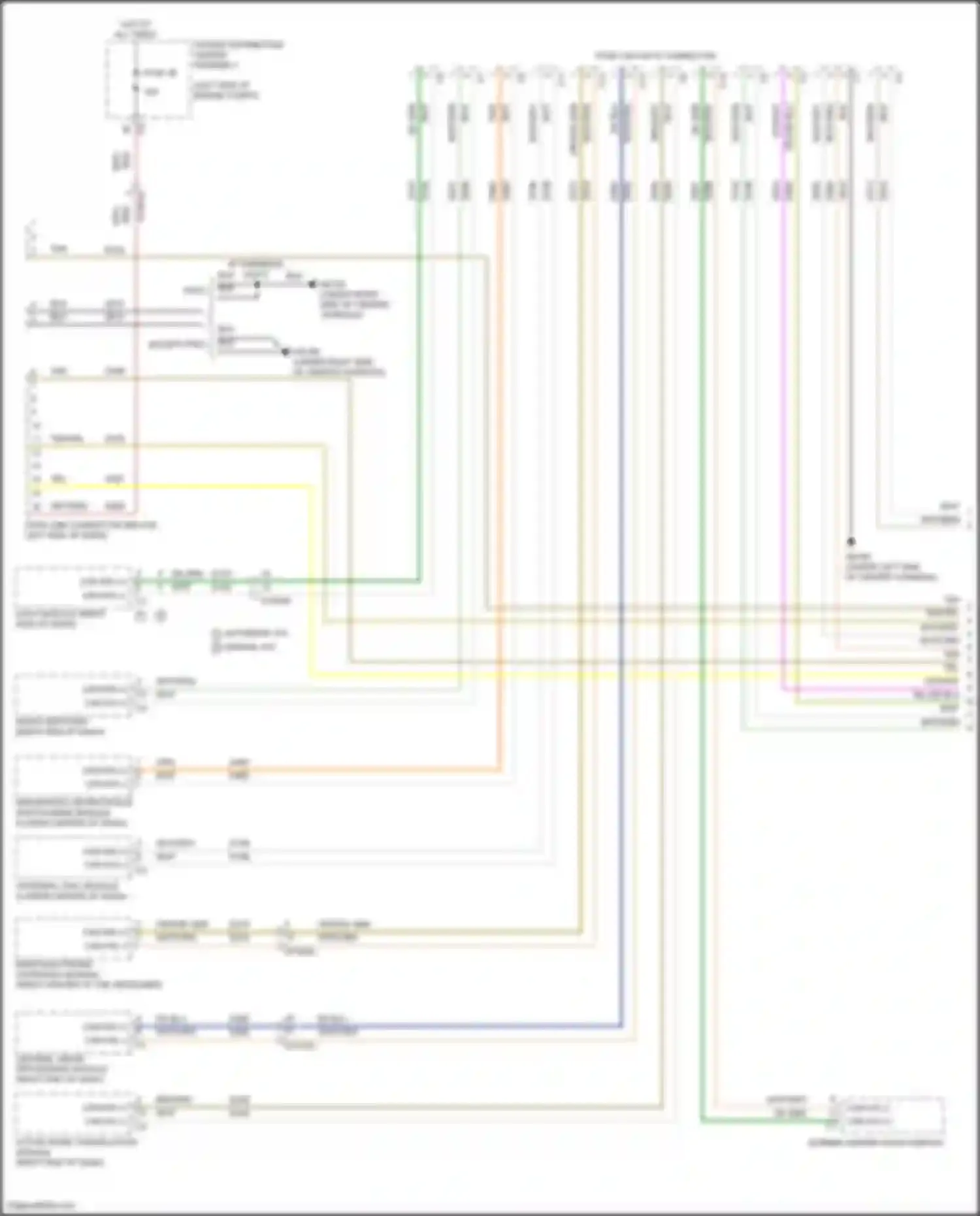 Wiring diagram rear electronic overhead module for Chrysler Pacifica RU facelift (2020-2024) (2 of 5)