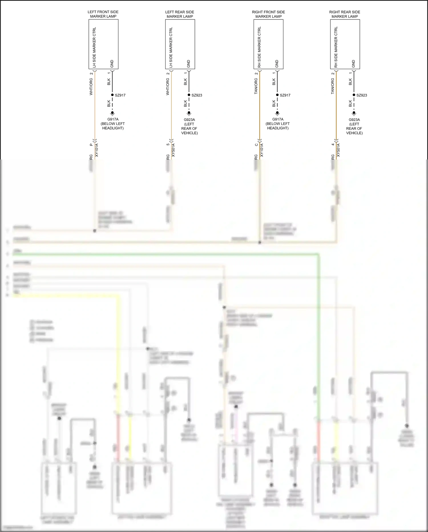 Chrysler Pacifica RU facelift (2020-2024) rh rr lighting wiring diagram  (1 of 2)