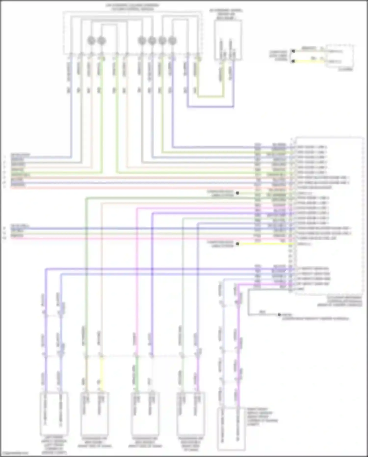 Wiring diagram right front impact sensor for Chrysler Pacifica RU facelift (2020-2024) (1 of 1)