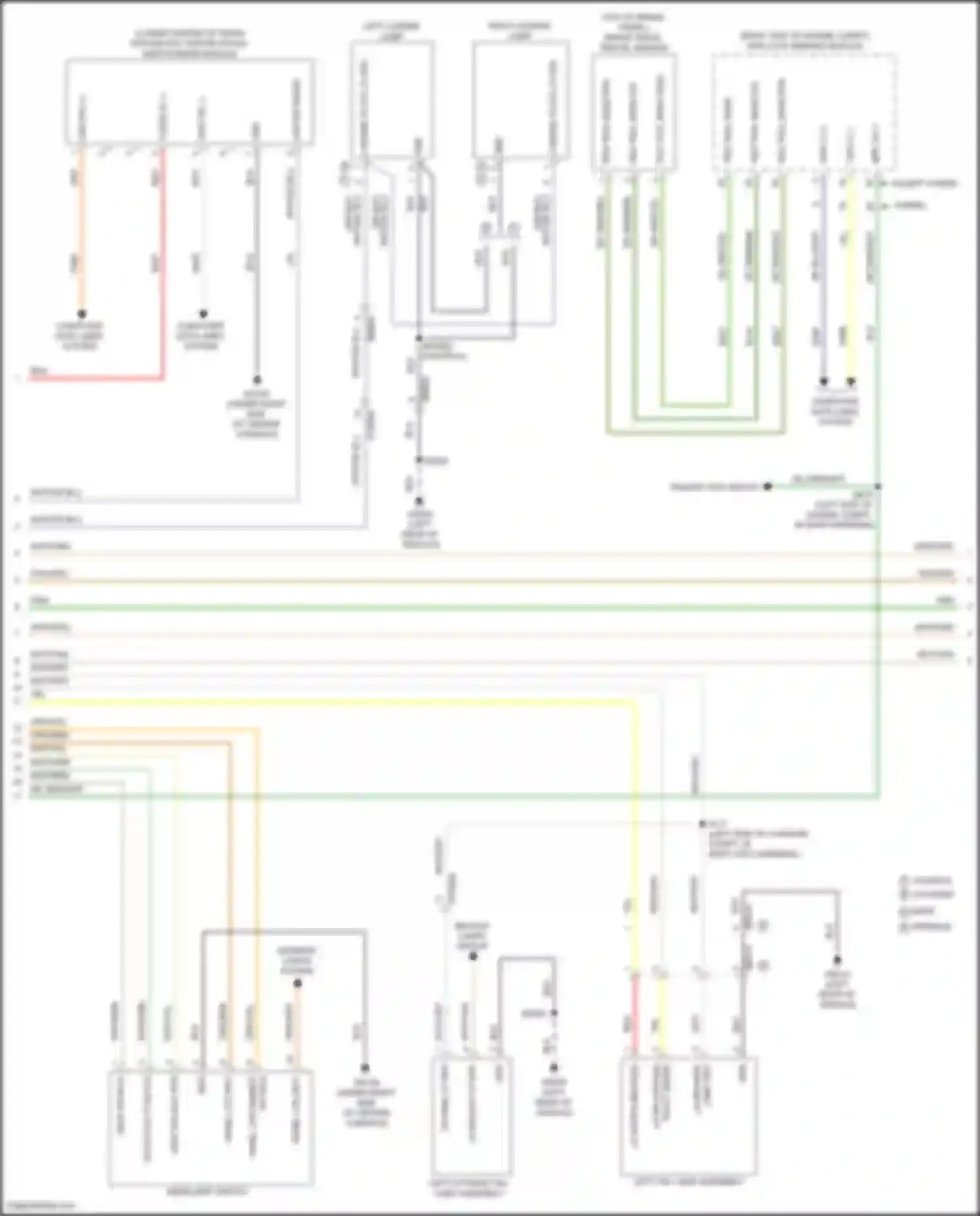 Wiring diagram right license lamp for Chrysler Pacifica RU facelift (2020-2024) (2 of 3)