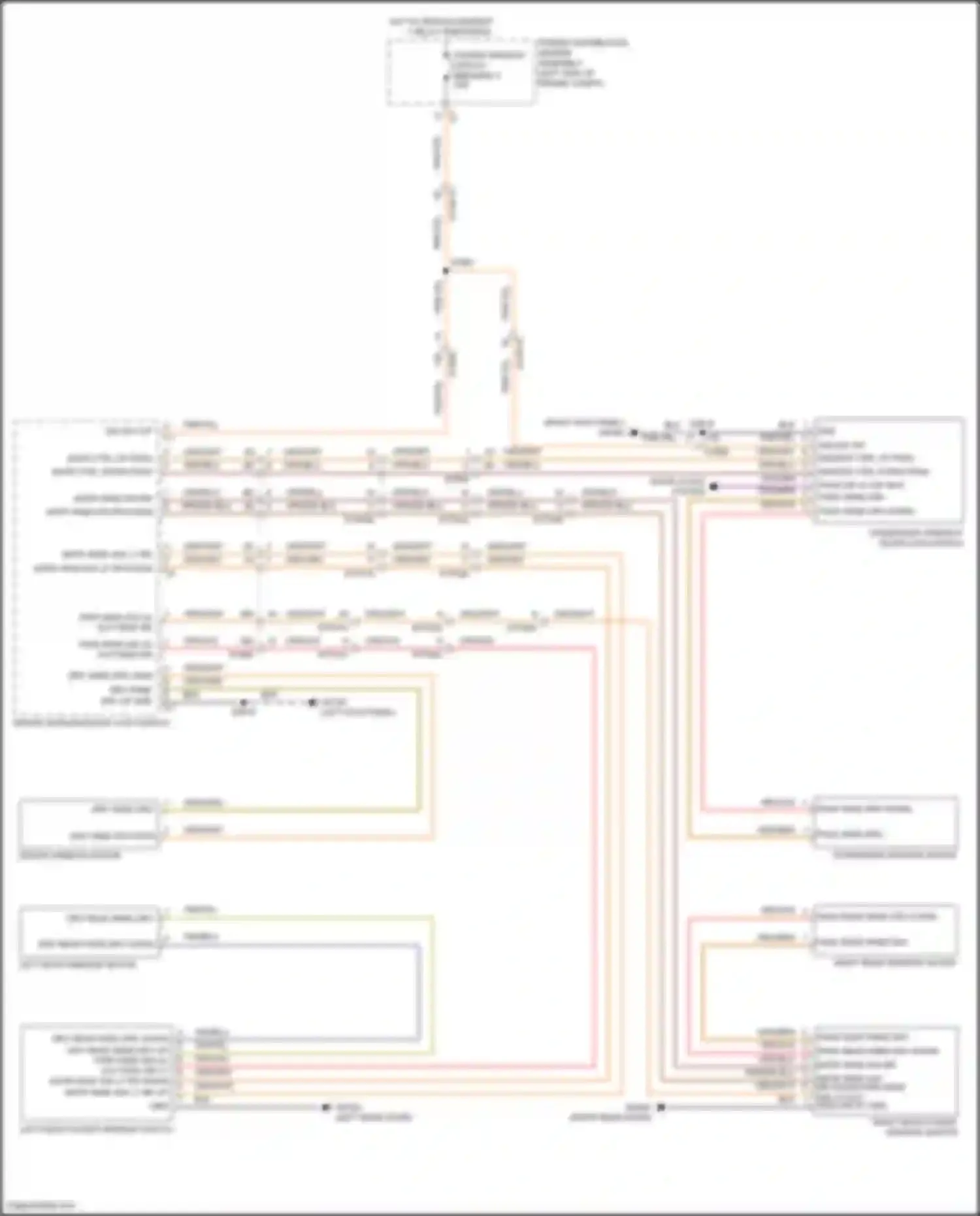 Wiring diagram right rear power window switch for Chrysler Pacifica RU facelift (2020-2024) (5 of 5)
