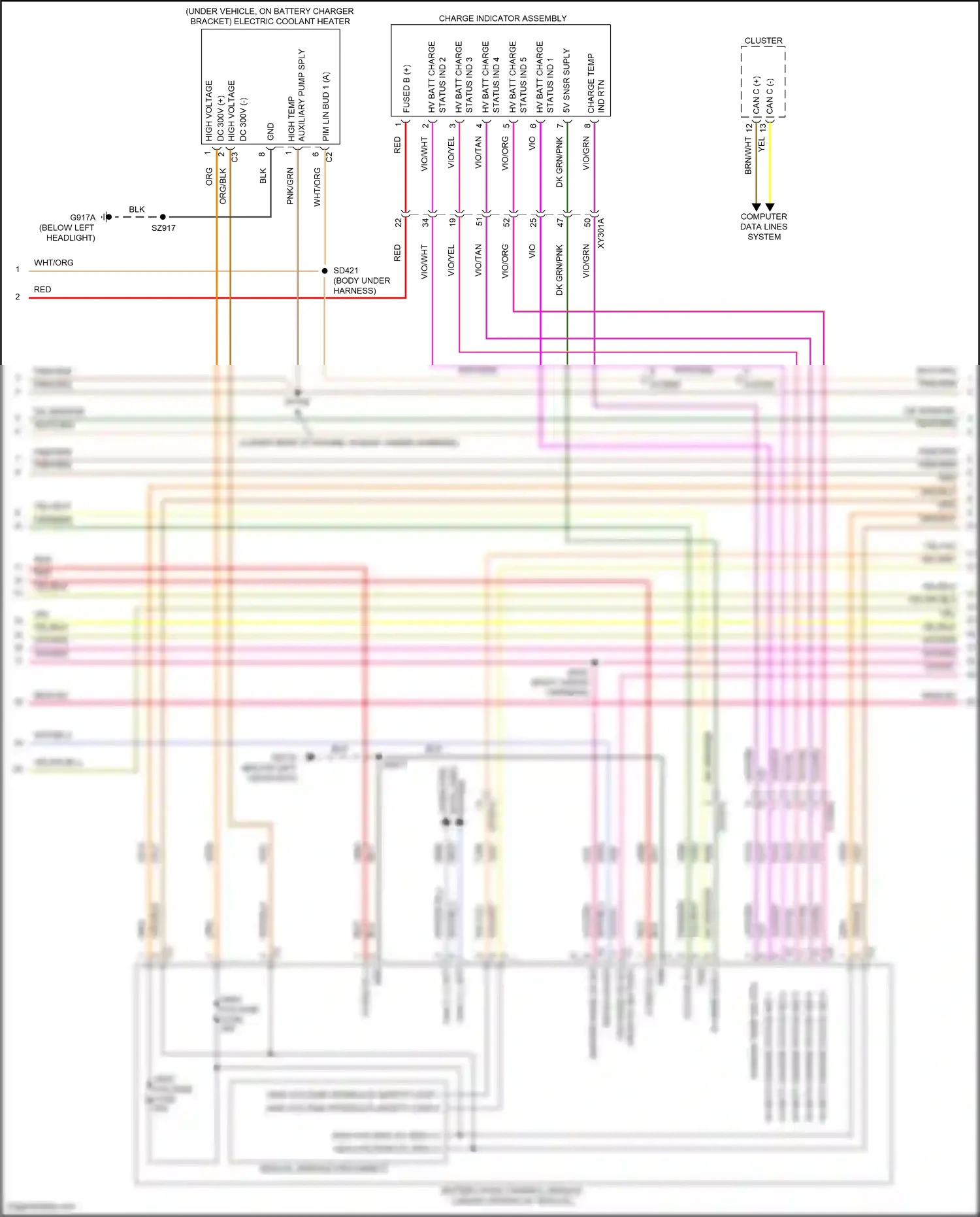 Chrysler Pacifica RU facelift (2020-2024) status ind 4 wiring diagram  (1 of 1)