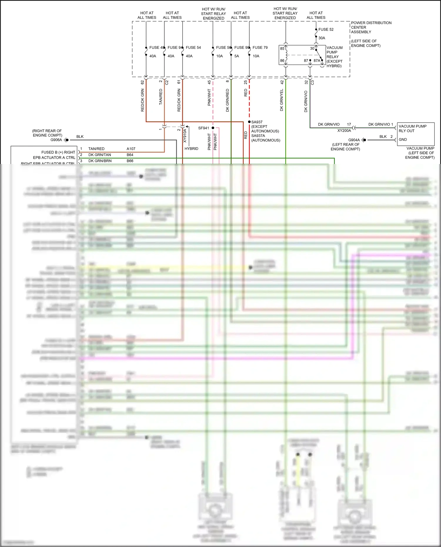 Chrysler Pacifica RU facelift (2020-2024) vacuum pump wiring diagram  (1 of 2)