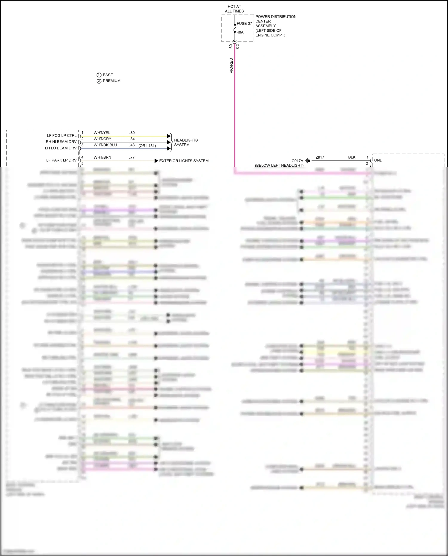Chrysler Pacifica RU facelift (2020-2024) vio/grn wiring diagram  (3 of 18)
