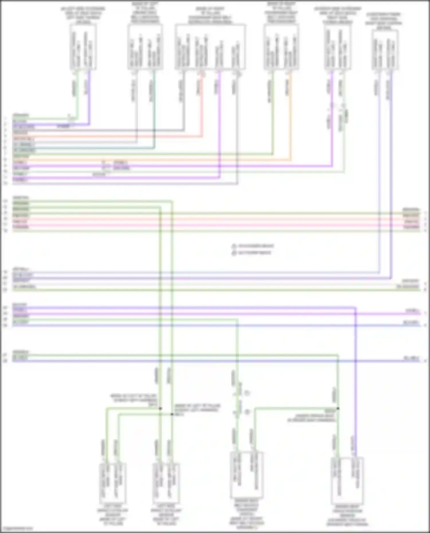 Wiring diagram w/o power seats for Chrysler Pacifica RU facelift (2020-2024) (2 of 3)