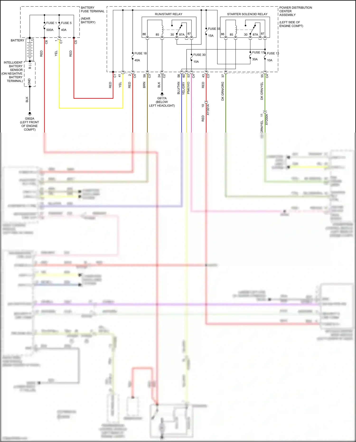 Chrysler Pacifica RU facelift (2020-2024) yel/dk blu wiring diagram  (9 of 21)