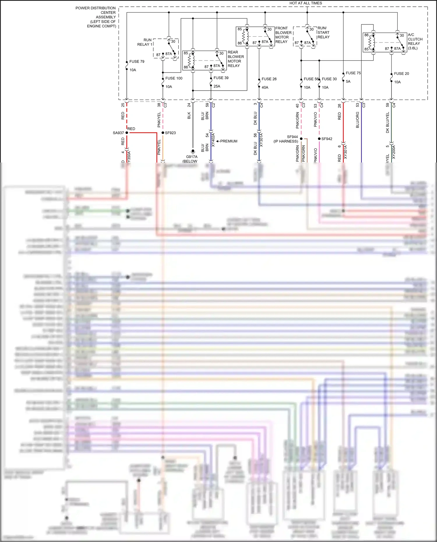 Chrysler Pacifica RU facelift (2020-2024) yel/dk blu wiring diagram  (1 of 21)