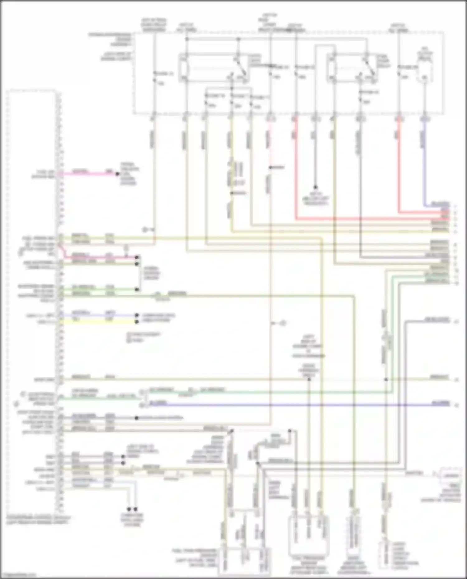 Pacifica Chrysler RU (2016-2020): Wiring diagram engine performance 3.6l hybrid, engine controls circuit (1 of 7)
