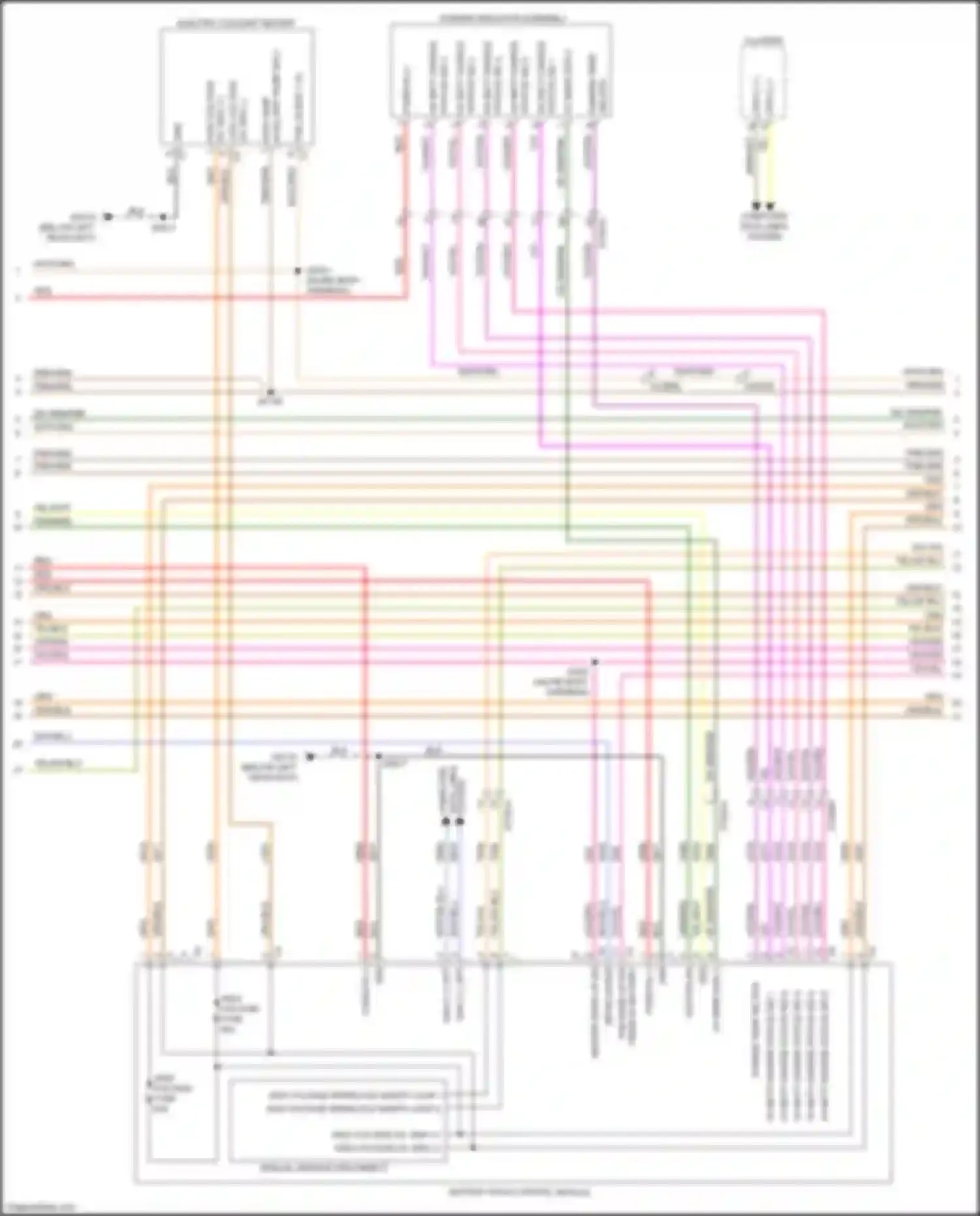 Pacifica Chrysler RU (2016-2020): Wiring diagram engine performance 3.6l hybrid, hybrid system circuit (3 of 7)