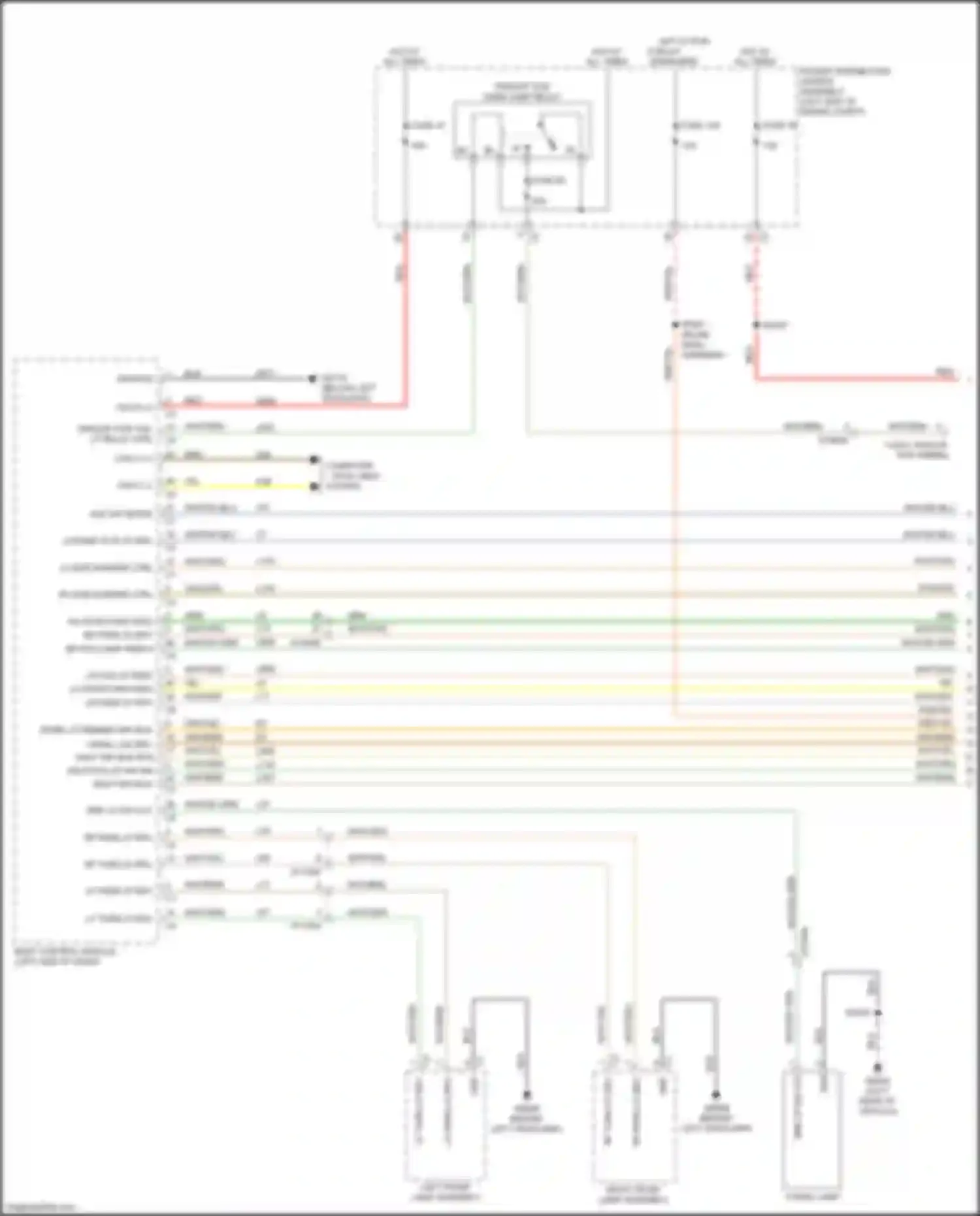 Pacifica Chrysler RU (2016-2020): Exterior lamps circuit, premium (1 of 3)