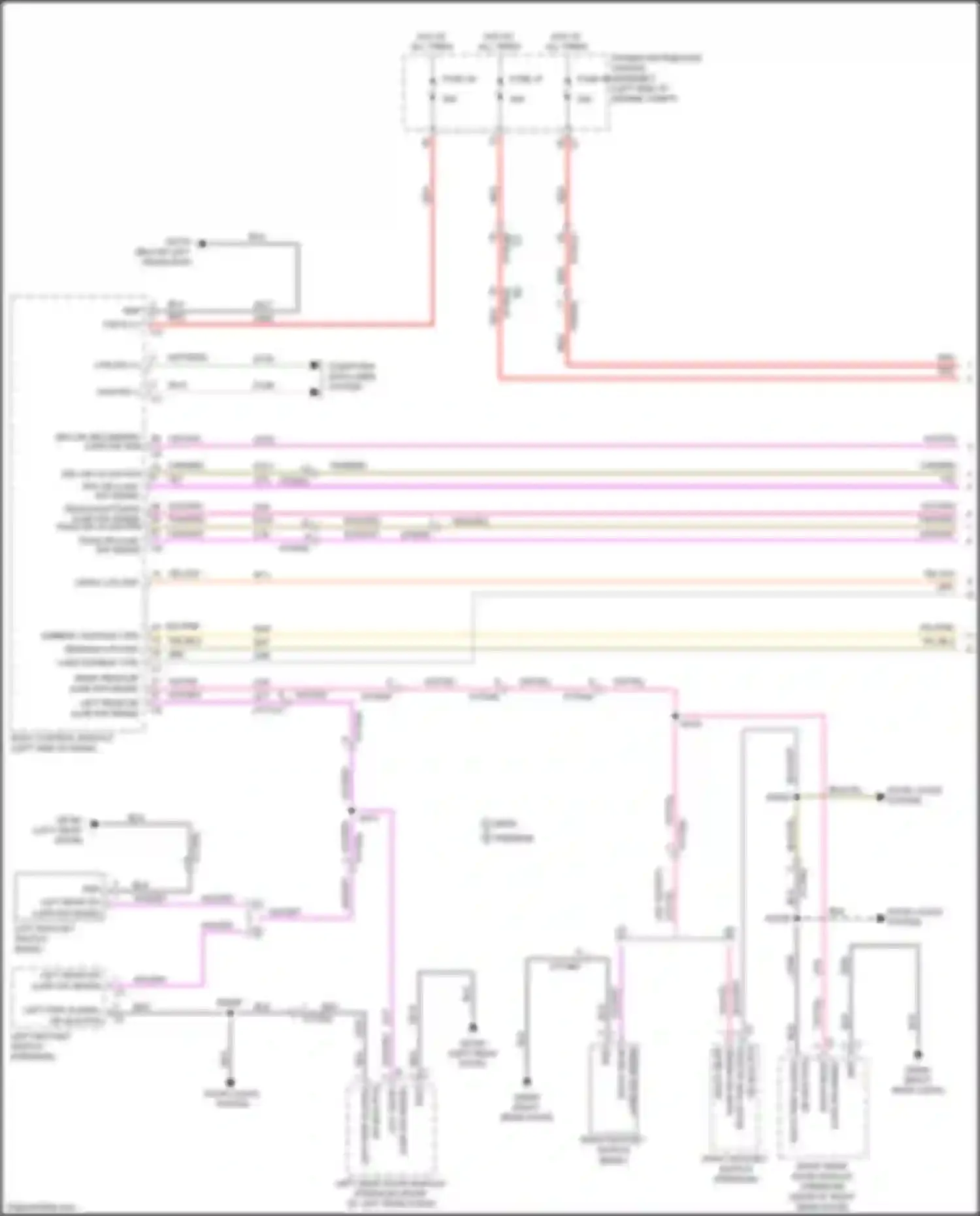 Pacifica Chrysler RU (2016-2020): Courtesy lamps circuit (1 of 4)