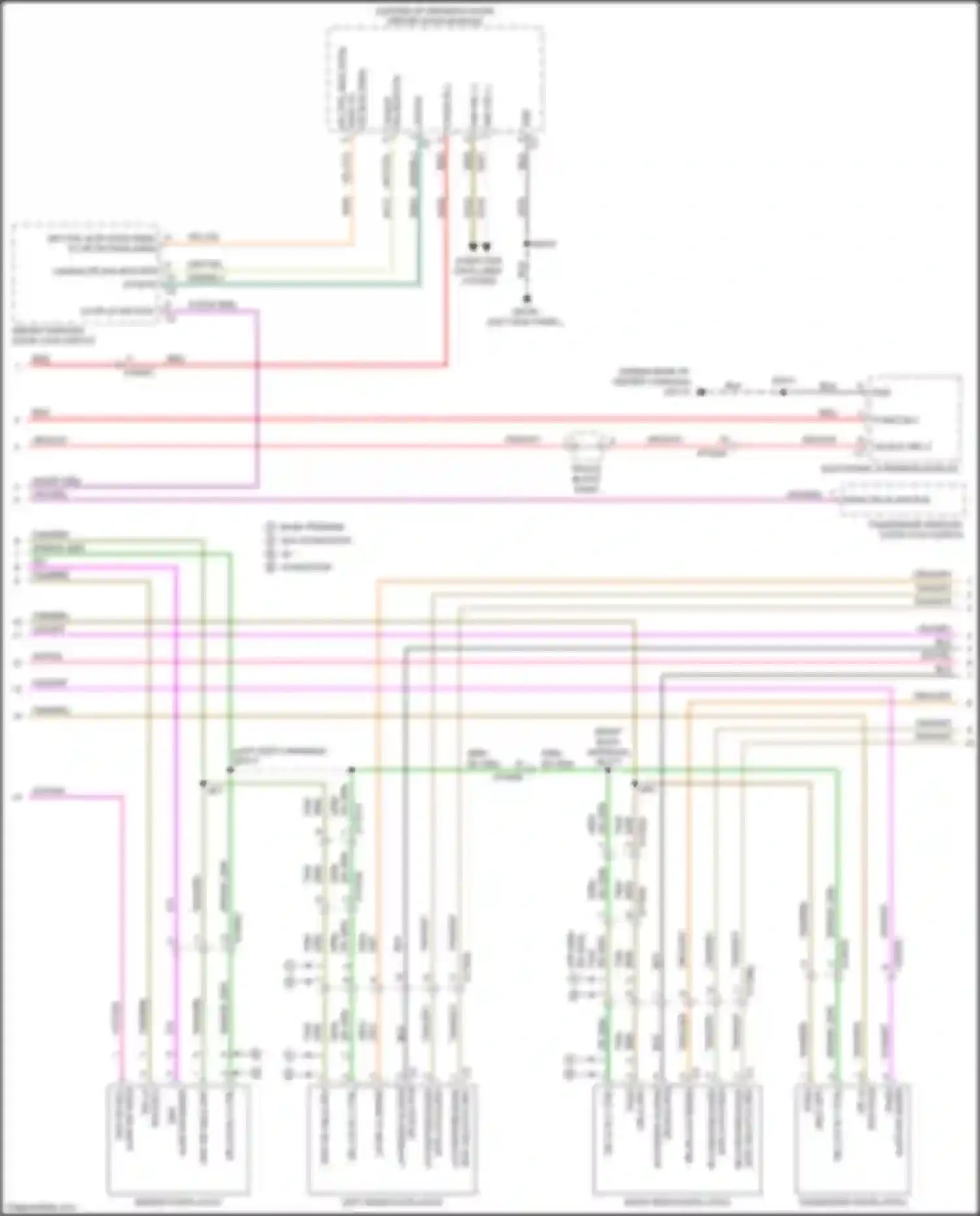 Pacifica Chrysler RU (2016-2020): Power door locks circuit (2 of 3)