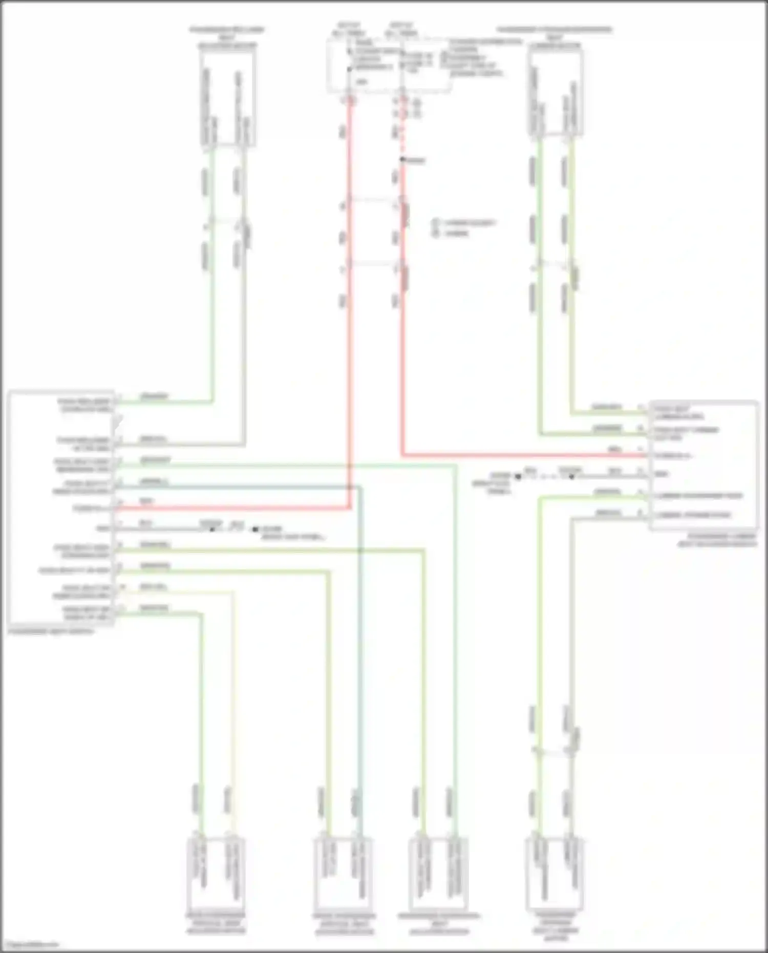 Pacifica Chrysler RU (2016-2020): Passenger power seat circuit