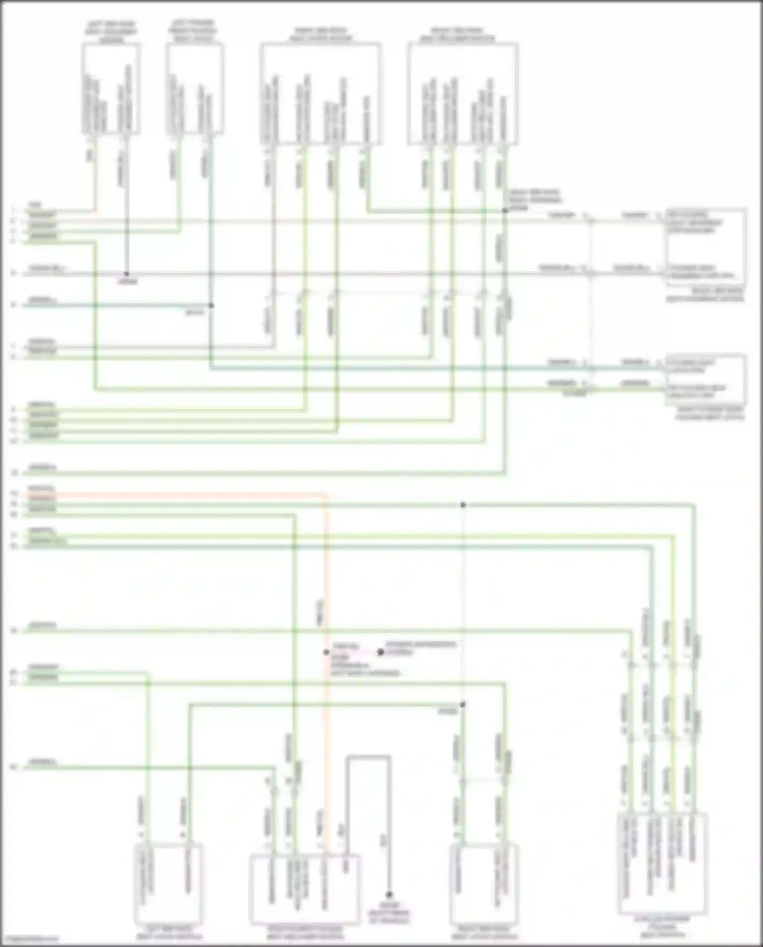 Pacifica Chrysler RU (2016-2020): Third row folding seat circuit (2 of 2)