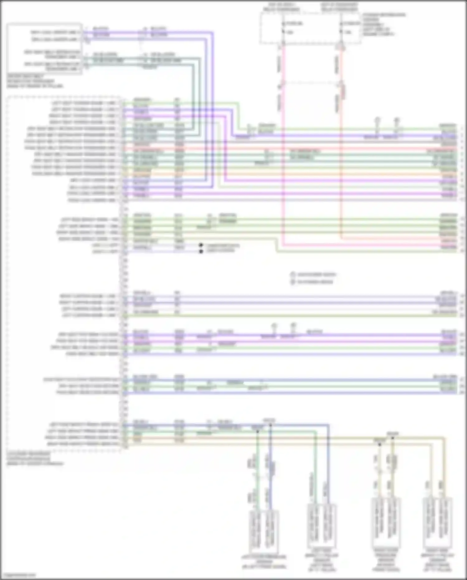 Pacifica Chrysler RU (2016-2020): Supplemental restraints circuit (1 of 4)