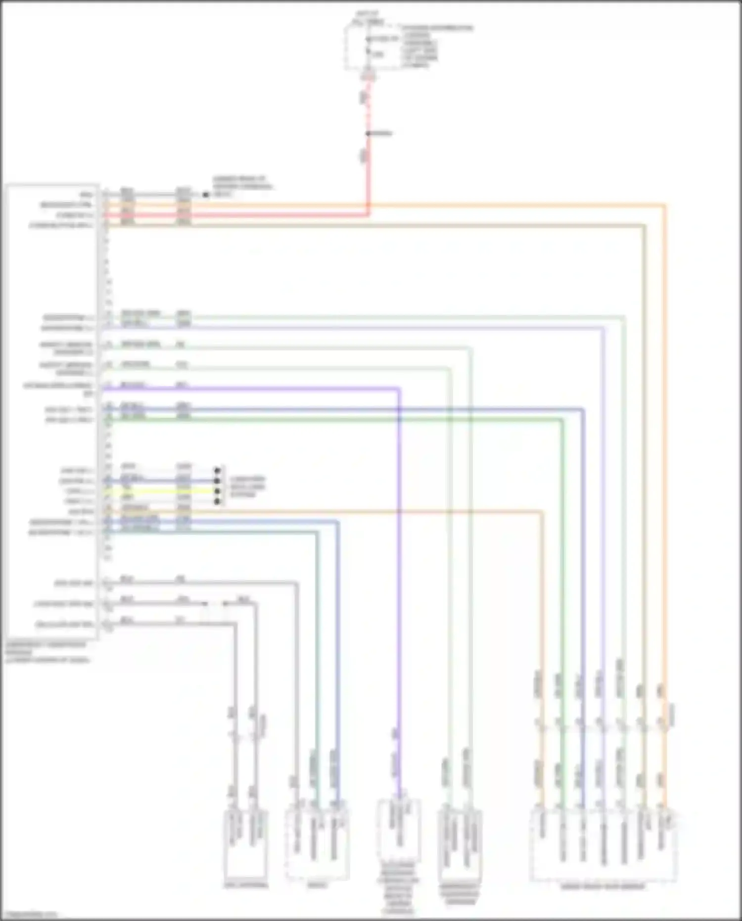 Wiring diagram air bag deployment sig for Chrysler Pacifica RU (2016-2020) (1 of 2)