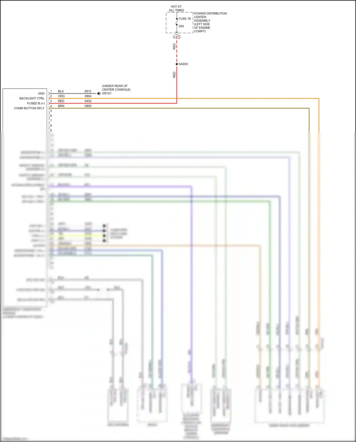 Chrysler Pacifica RU (2016-2020) air bag wiring diagram  (1 of 1)