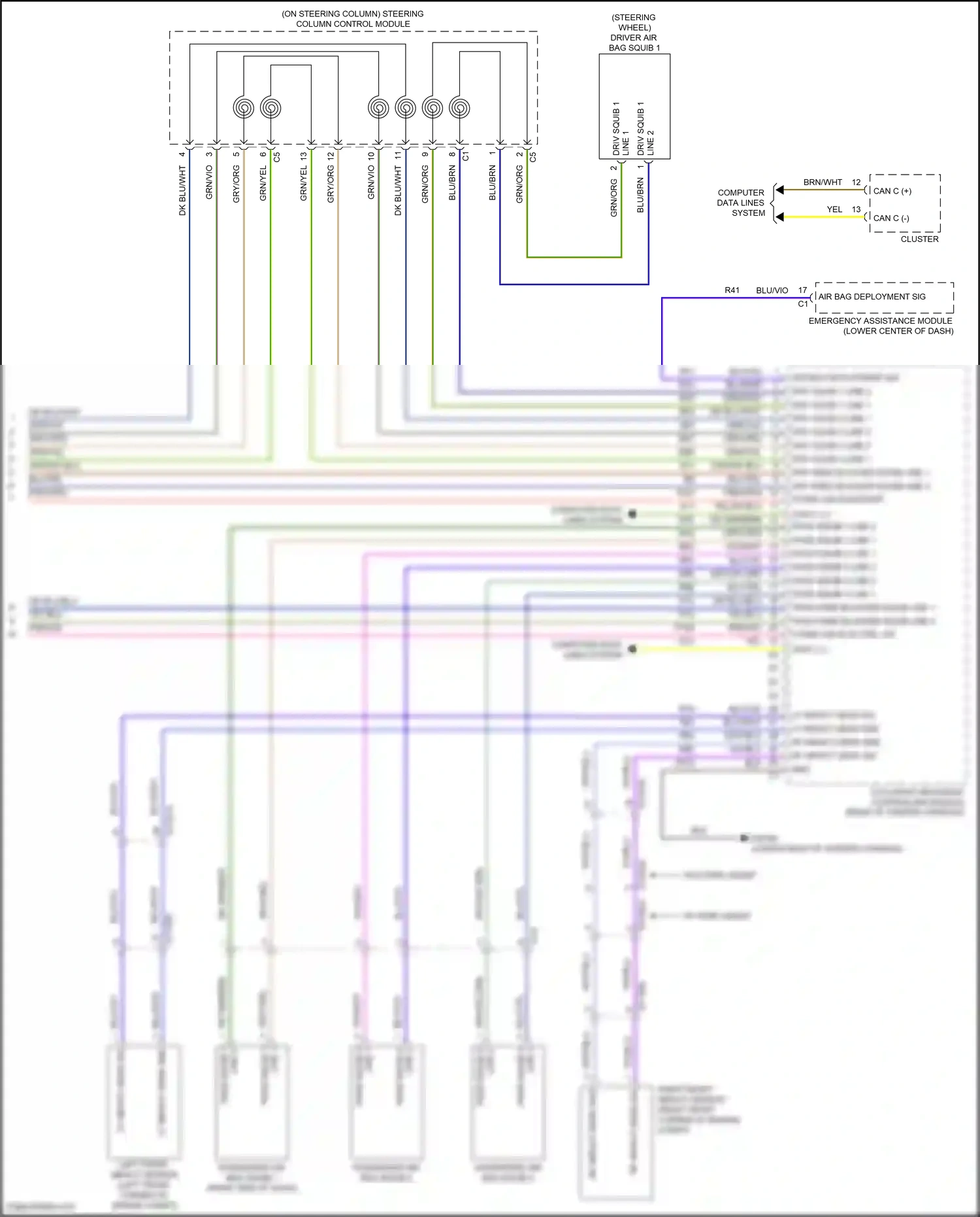 Chrysler Pacifica RU (2016-2020) blu/brn wiring diagram  (5 of 11)