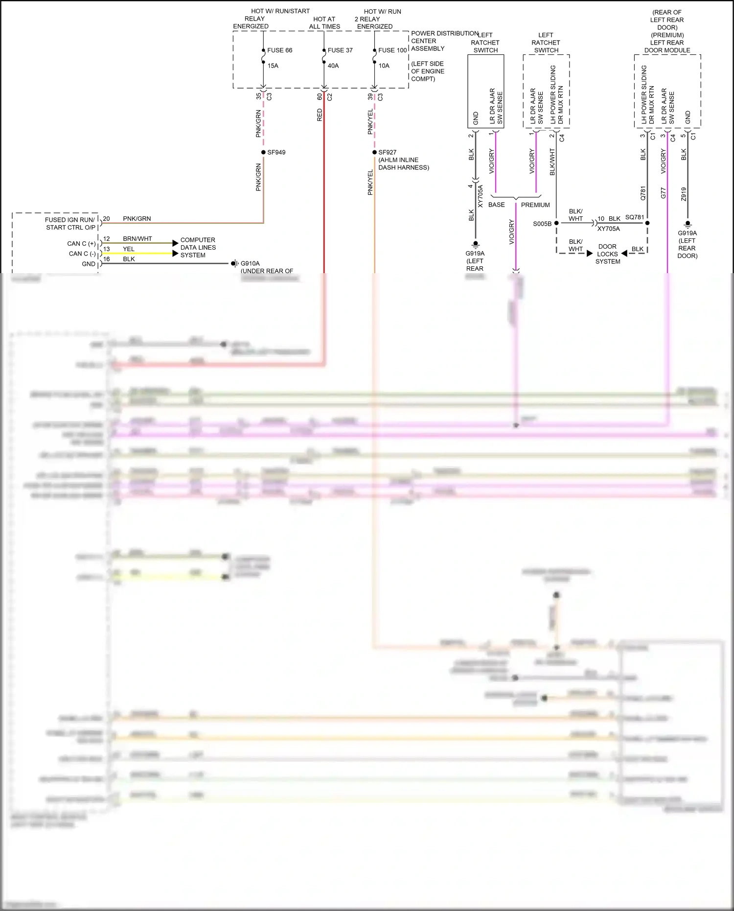 Chrysler Pacifica RU (2016-2020) brake fluid level sig wiring diagram  (1 of 1)