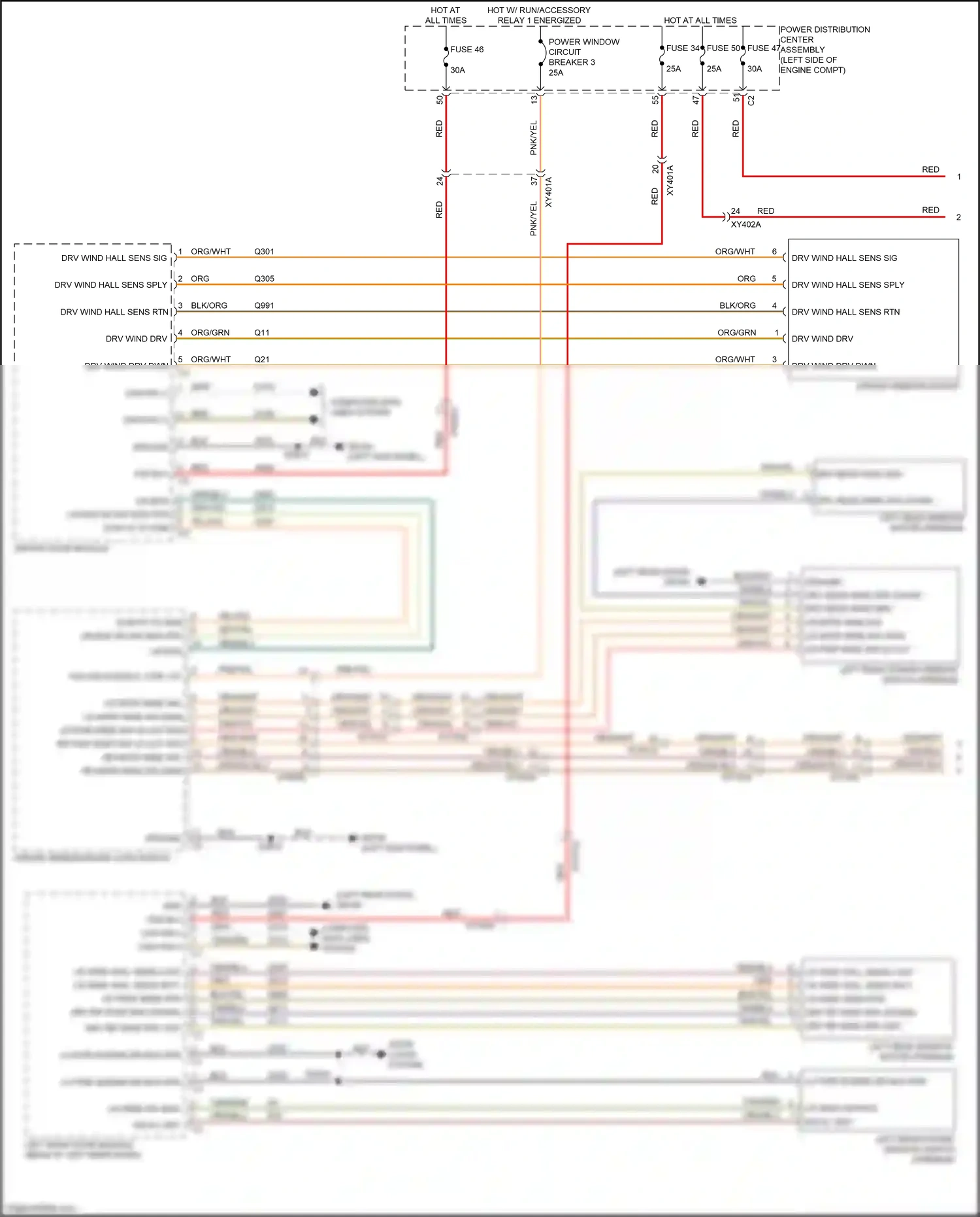 Chrysler Pacifica RU (2016-2020) dcm fd to dsm wiring diagram  (1 of 1)