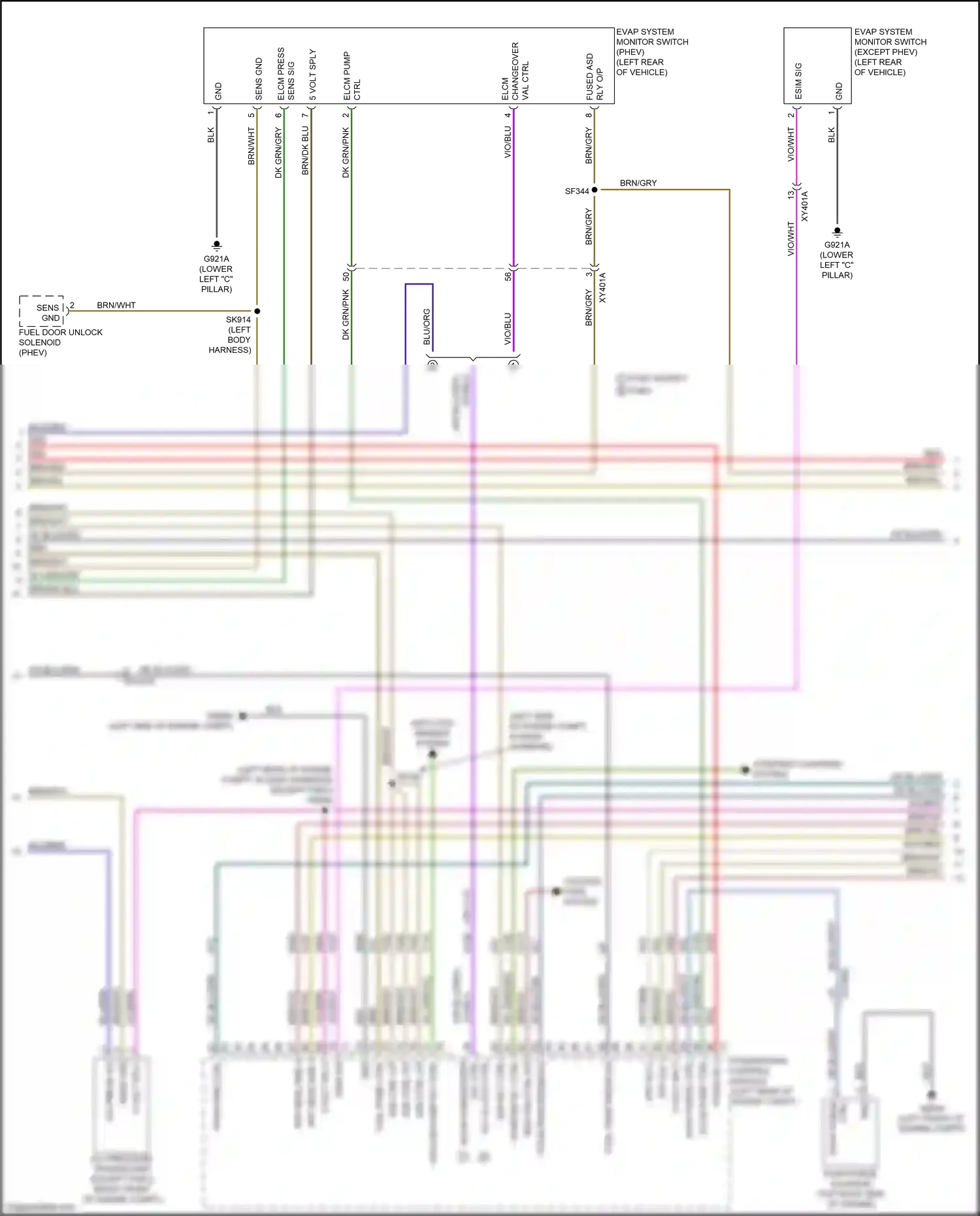 Chrysler Pacifica RU (2016-2020) dk grn/yel wiring diagram  (23 of 25)