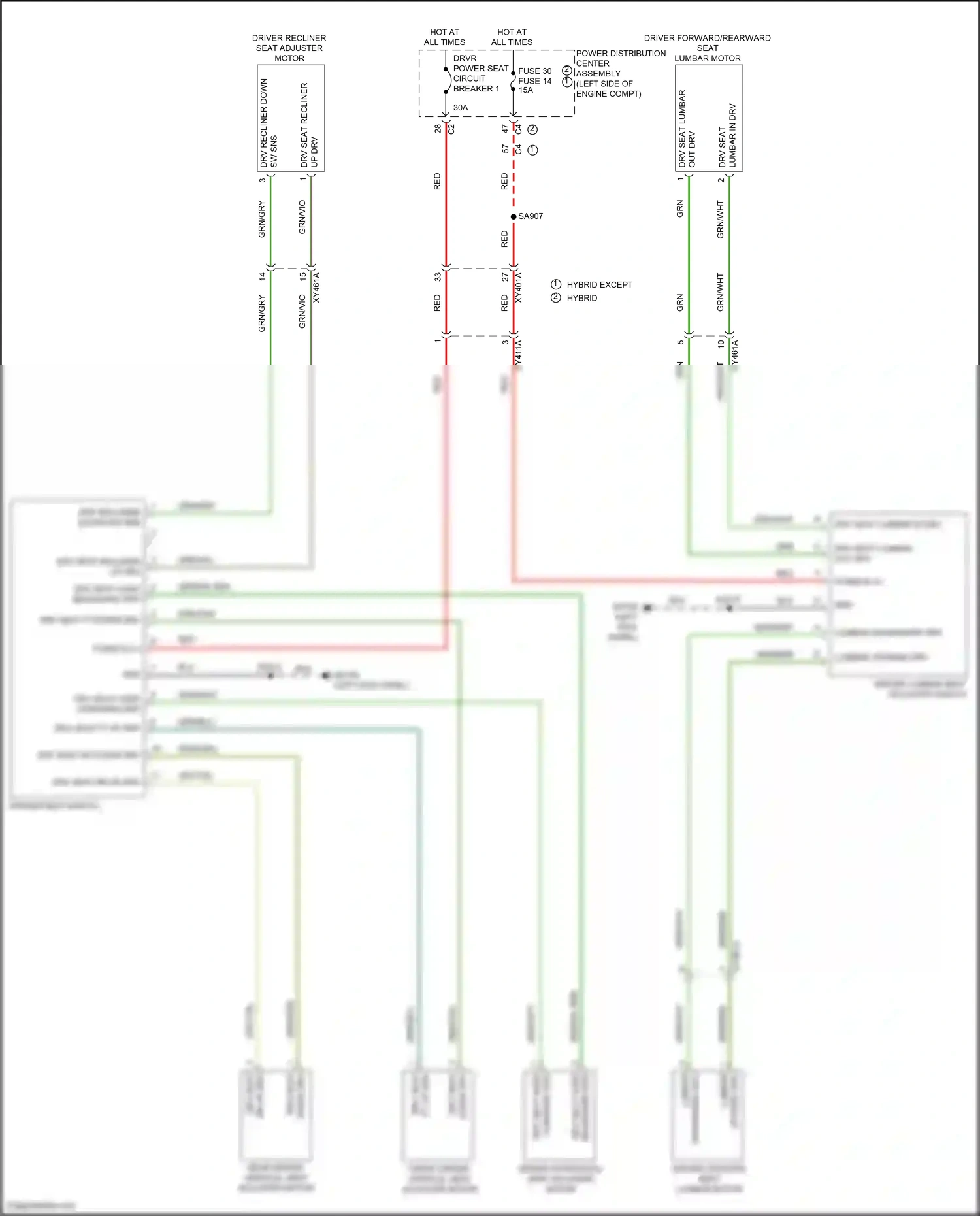 Chrysler Pacifica RU (2016-2020) downward drv wiring diagram  (1 of 1)