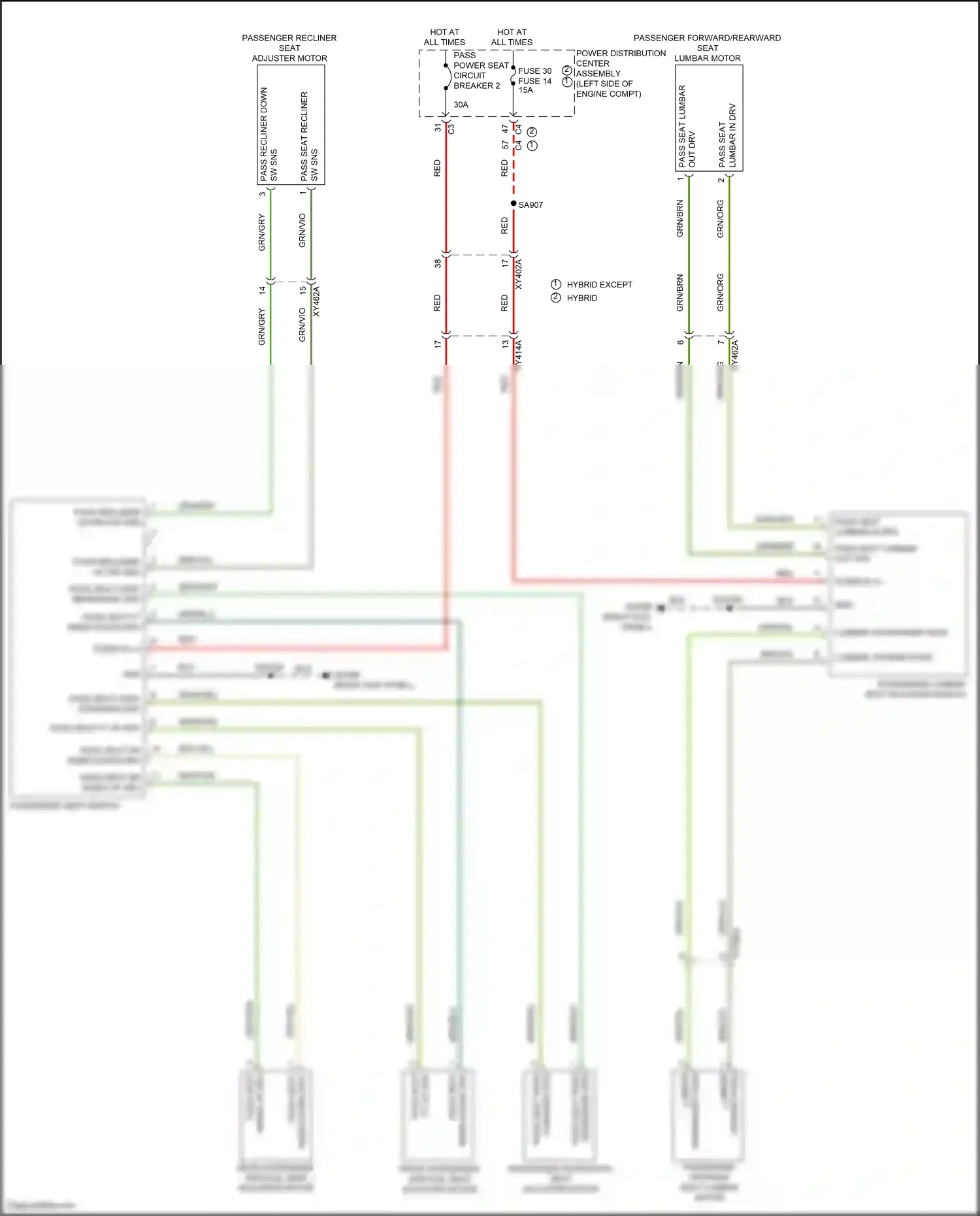 Chrysler Pacifica RU (2016-2020) downward pass wiring diagram  (1 of 1)
