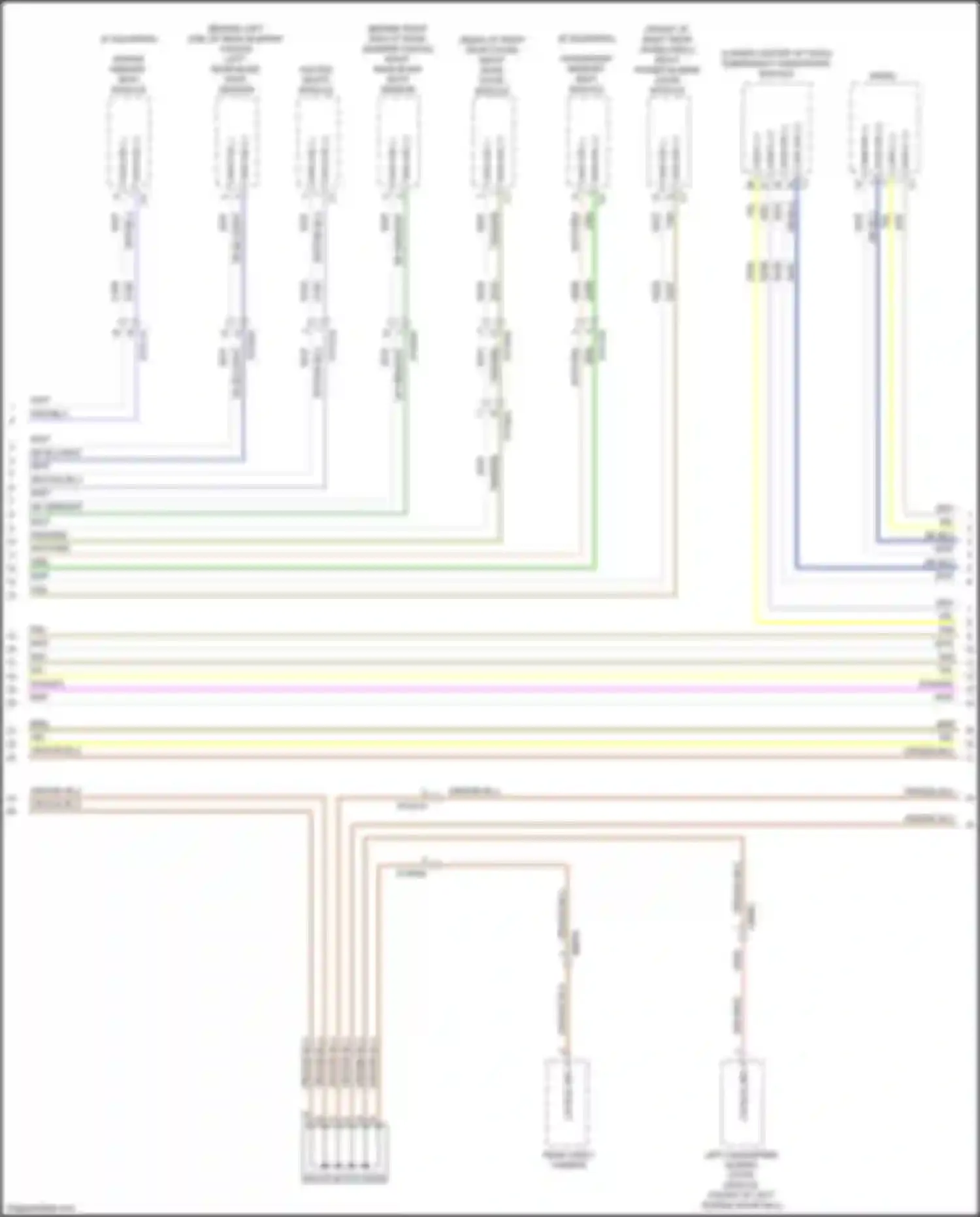 Wiring diagram driver memory seat module for Chrysler Pacifica RU (2016-2020) (1 of 4)