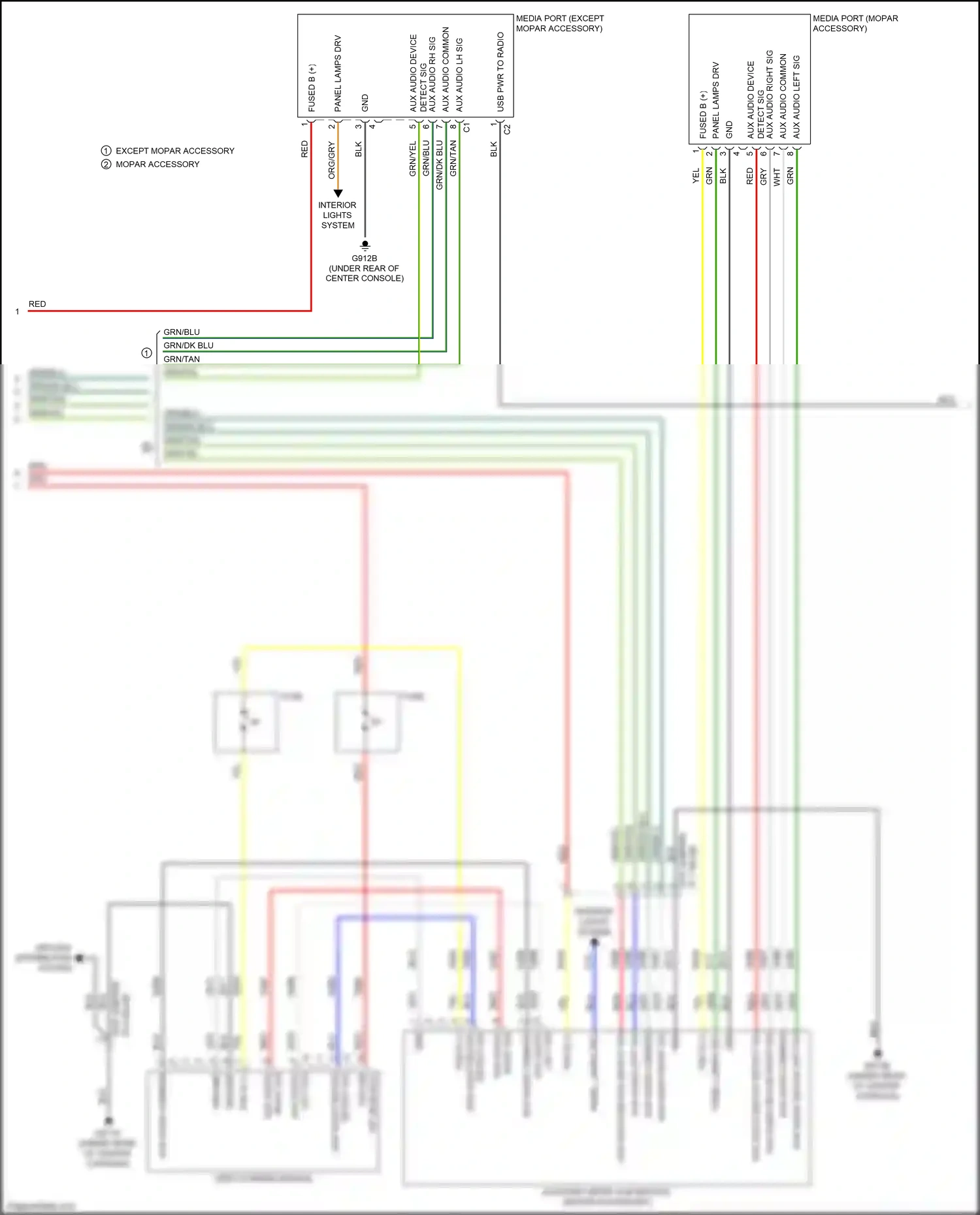 Chrysler Pacifica RU (2016-2020) dvd jumper wiring diagram  (4 of 11)