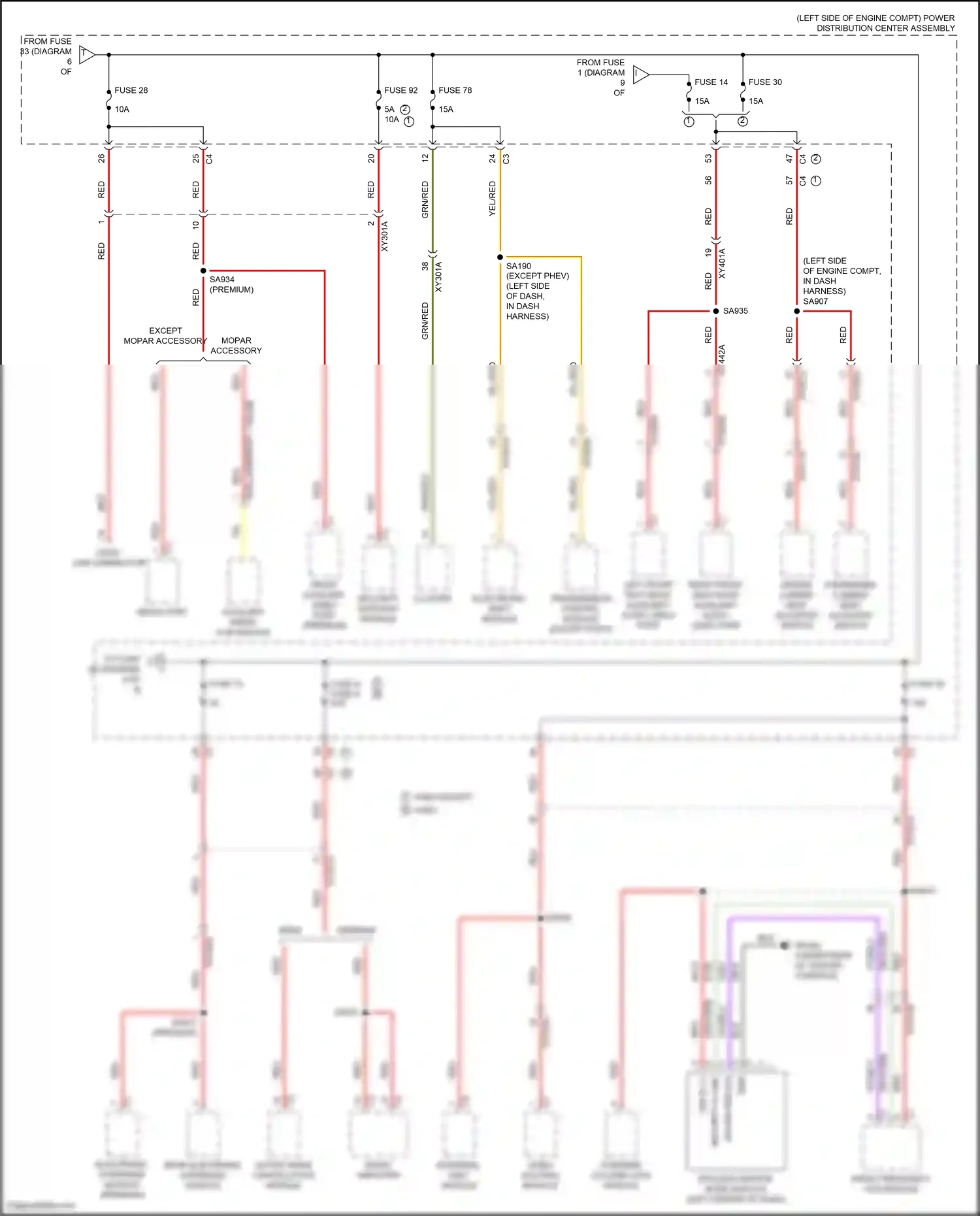Chrysler Pacifica RU (2016-2020) external disc module wiring diagram  (2 of 2)