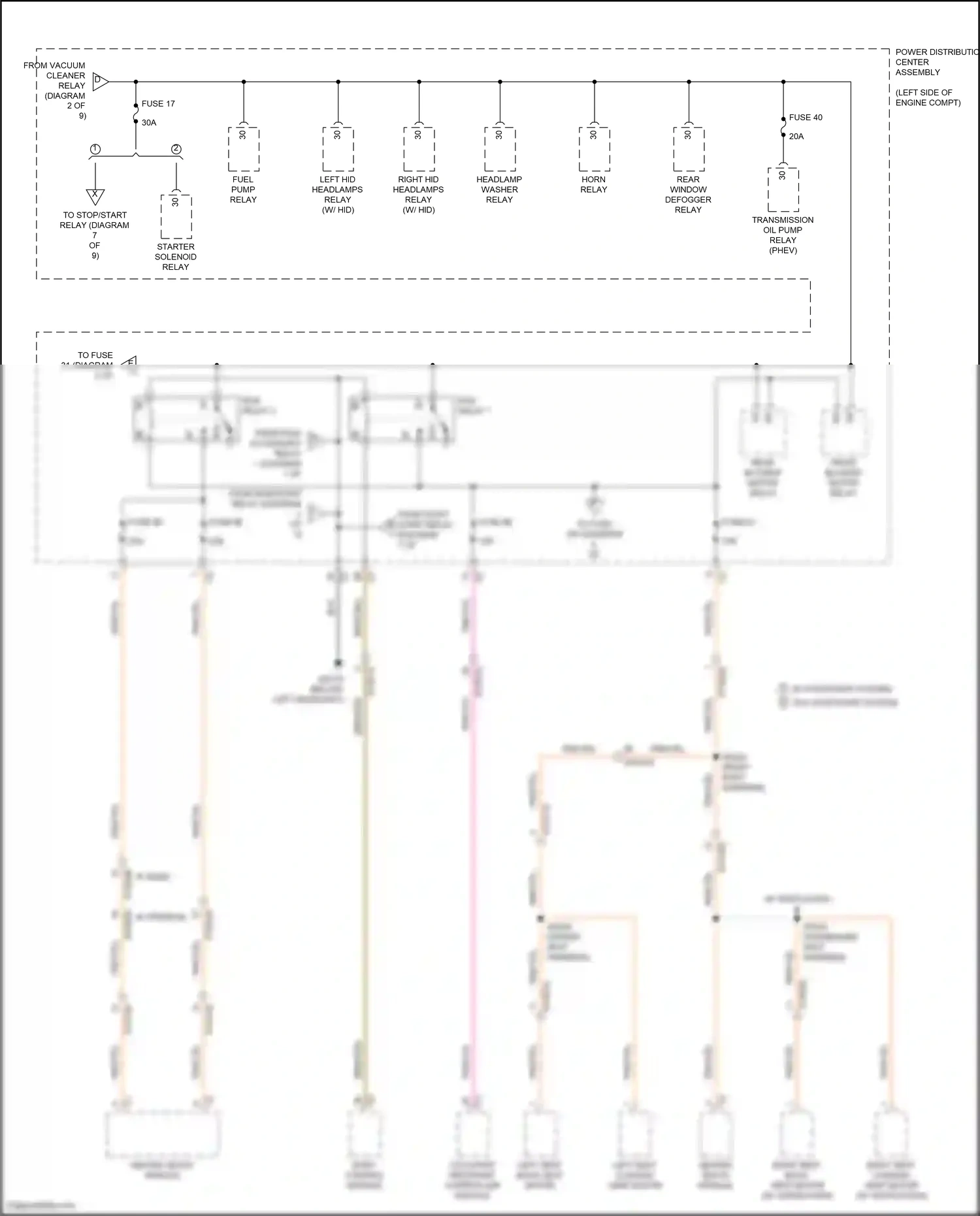 Chrysler Pacifica RU (2016-2020) fuel pump relay wiring diagram  (2 of 4)