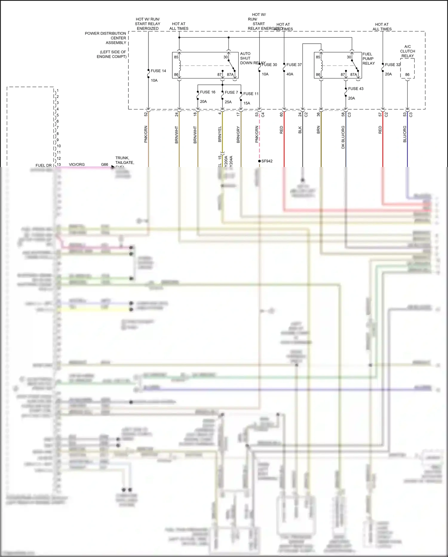 Chrysler Pacifica RU (2016-2020) fuel tank wiring diagram  (1 of 2)