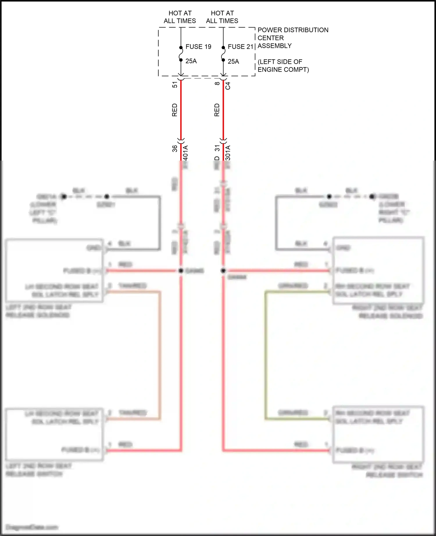 Chrysler Pacifica RU (2016-2020) fuse 21 wiring diagram  (2 of 3)