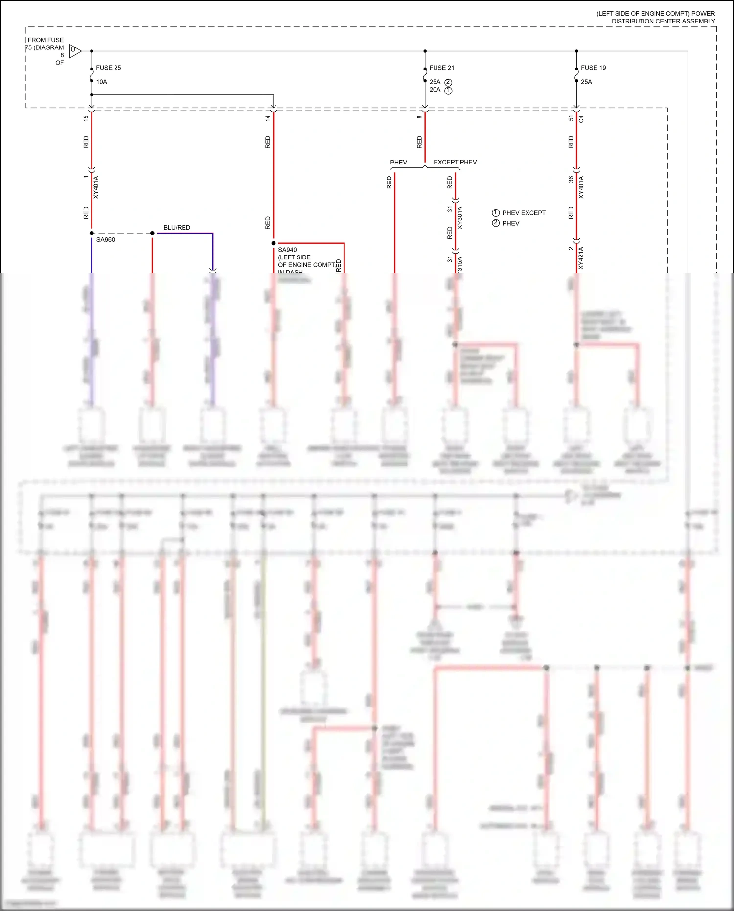 Chrysler Pacifica RU (2016-2020) fuse 21 wiring diagram  (1 of 3)