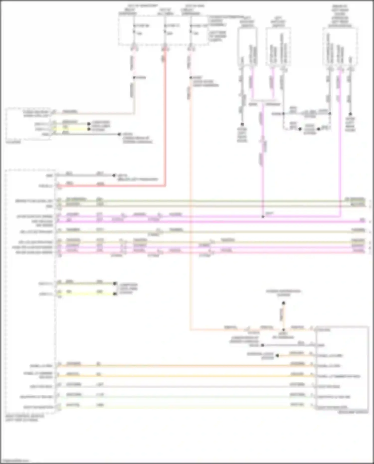 Wiring diagram hot w/ run 2 relay energized for Chrysler Pacifica RU (2016-2020) (6 of 6)