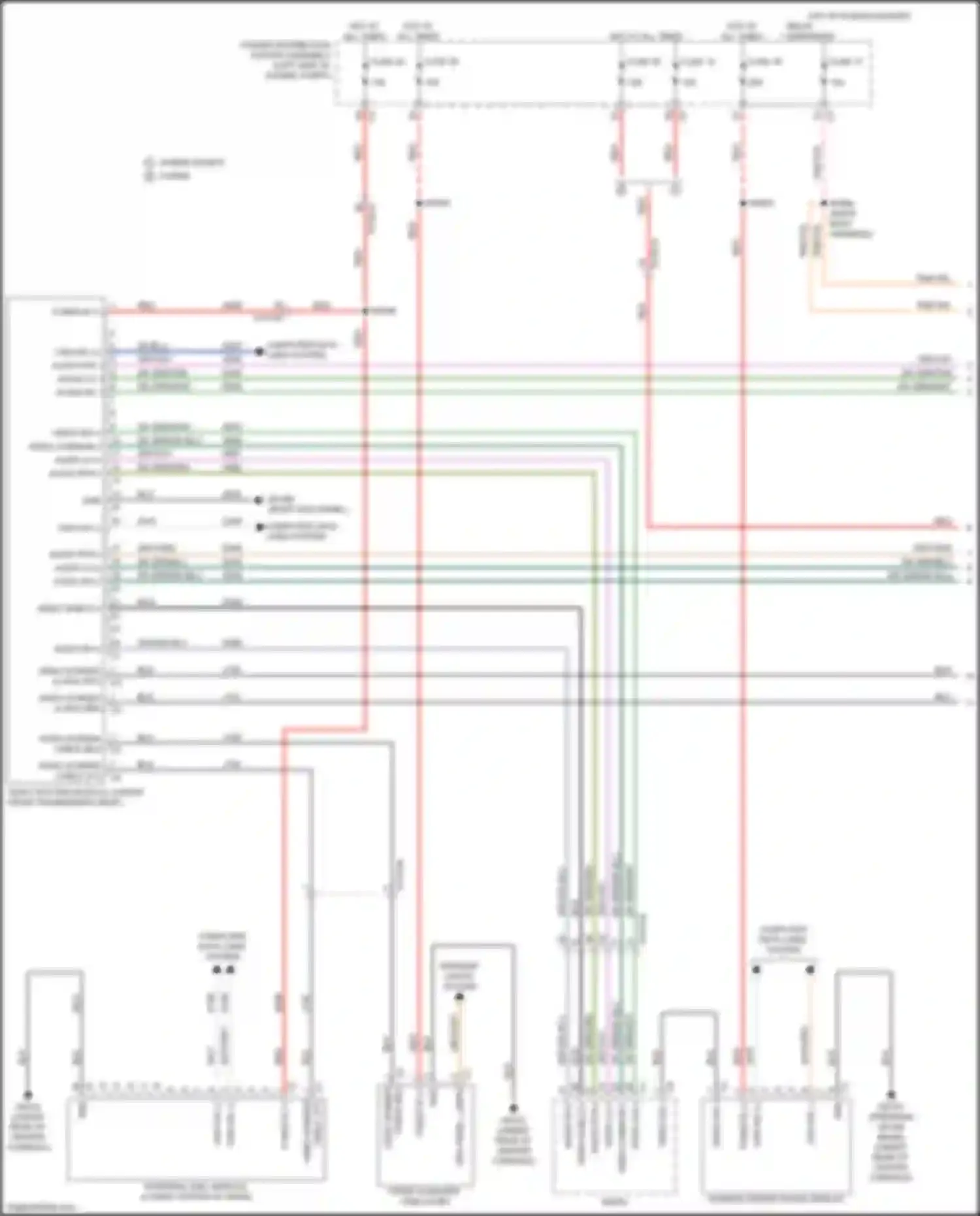 Wiring diagram hot w/ run/accessory relay 1 energized for Chrysler Pacifica RU (2016-2020) (3 of 4)
